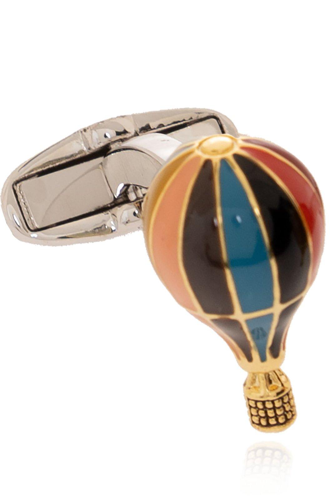 Shop Paul Smith Signature Stripe Hot Air Balloon Cufflinks In Multicolour