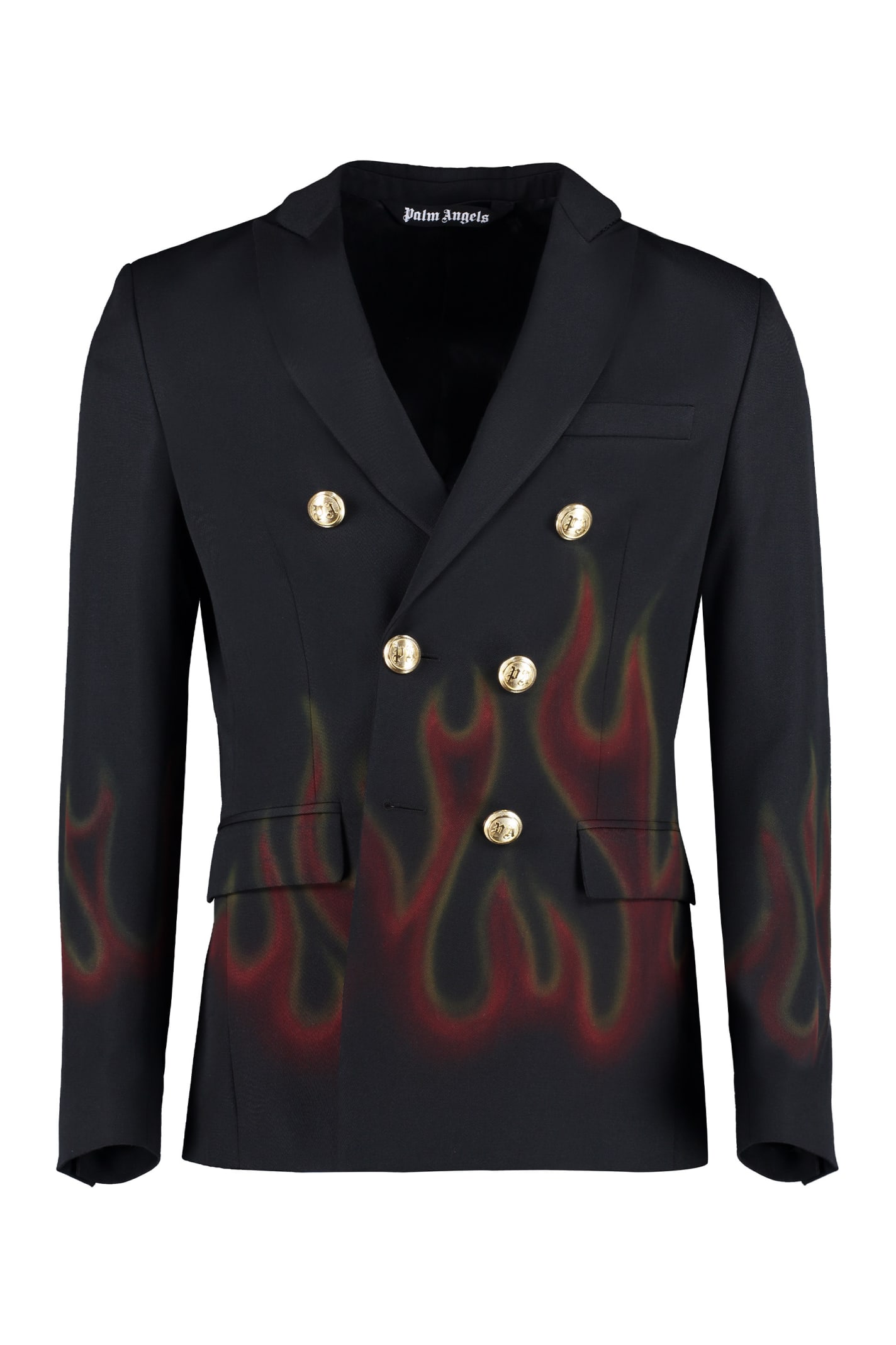 Palm Angels Burning Double-breasted Jacket