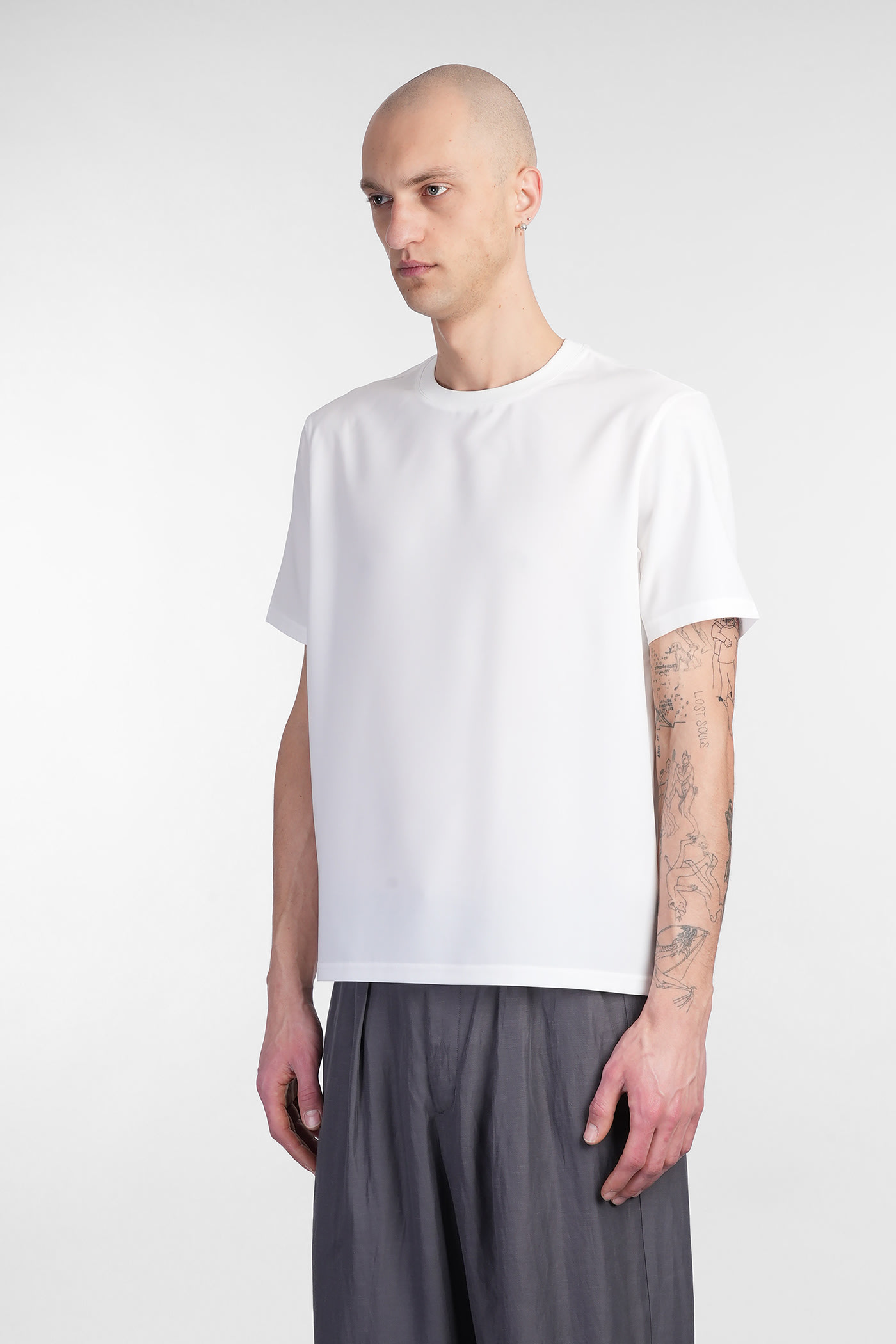 Attachment T-shirt In White Polyester In White