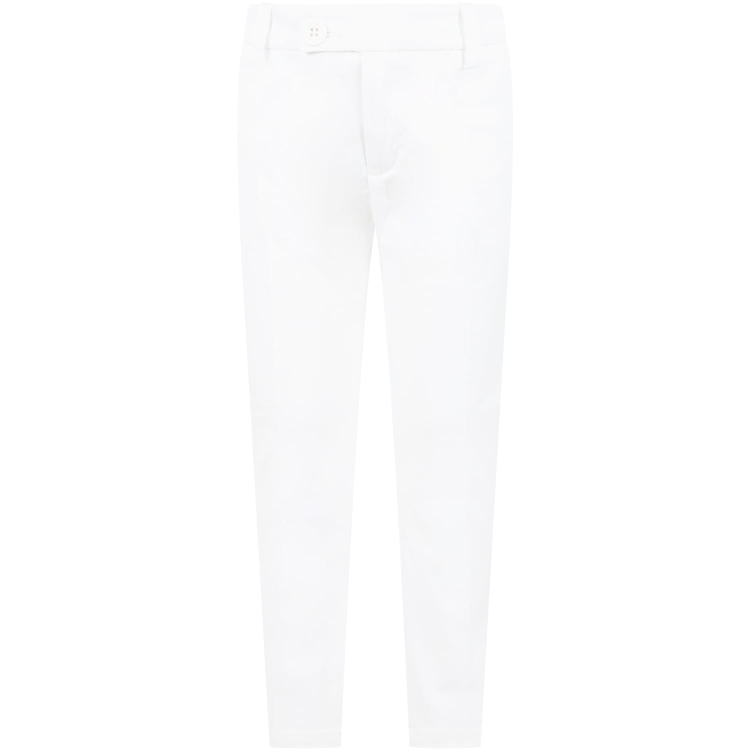 Dondup White Trouser For Girl