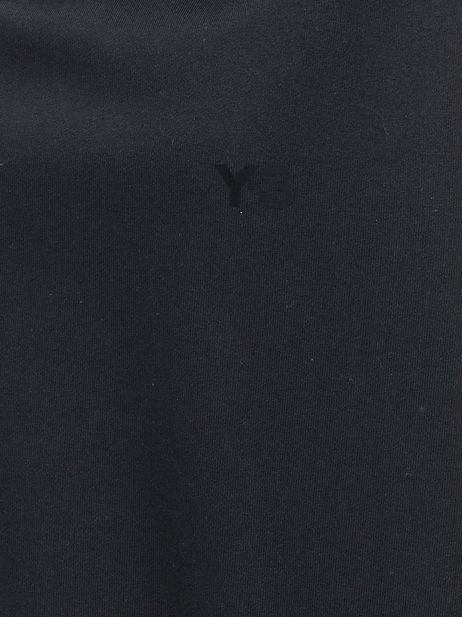 Shop Y-3 Logo Print Hoodie In Black