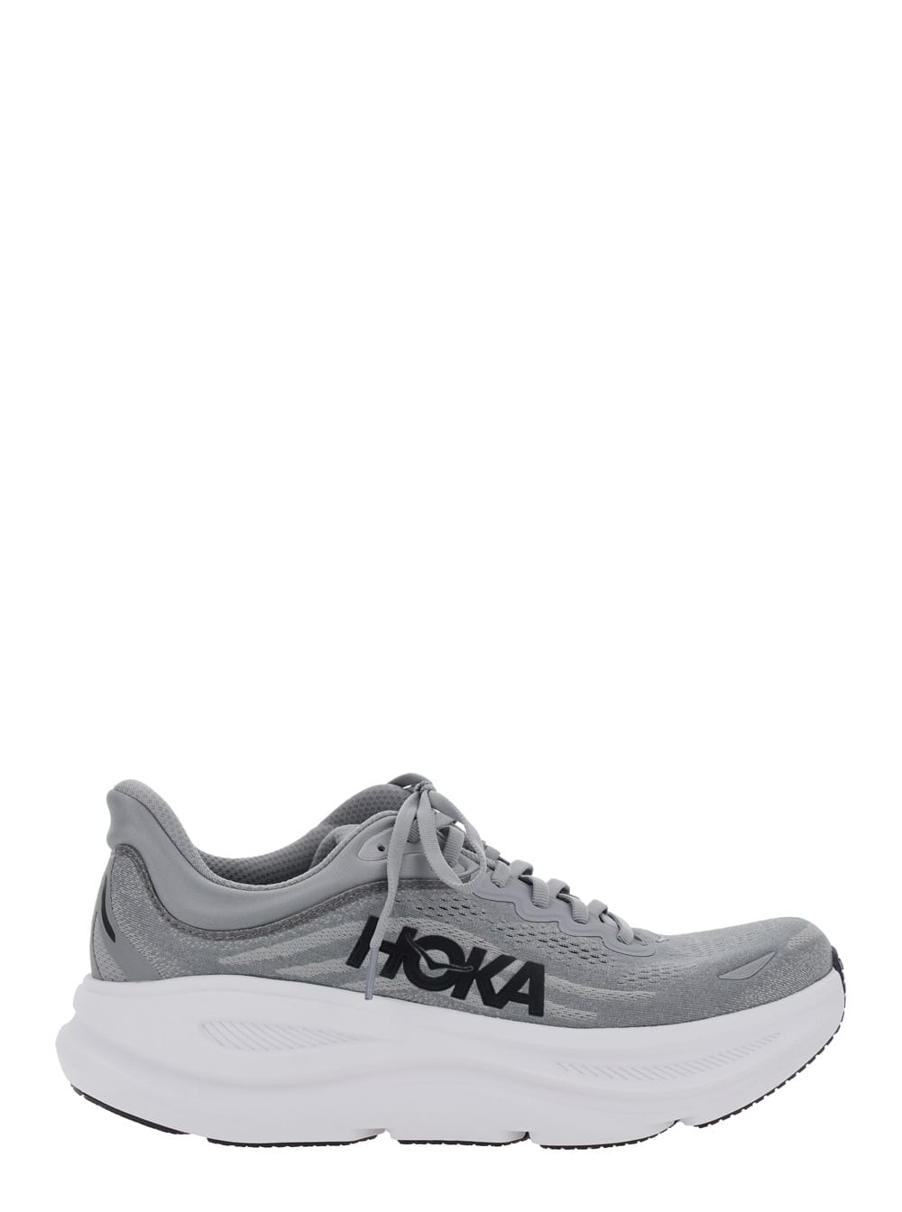bondi 9 Grey Low Top Sneakers With Maxi Logo Lettering On The Side In Tech Fabric Unisex