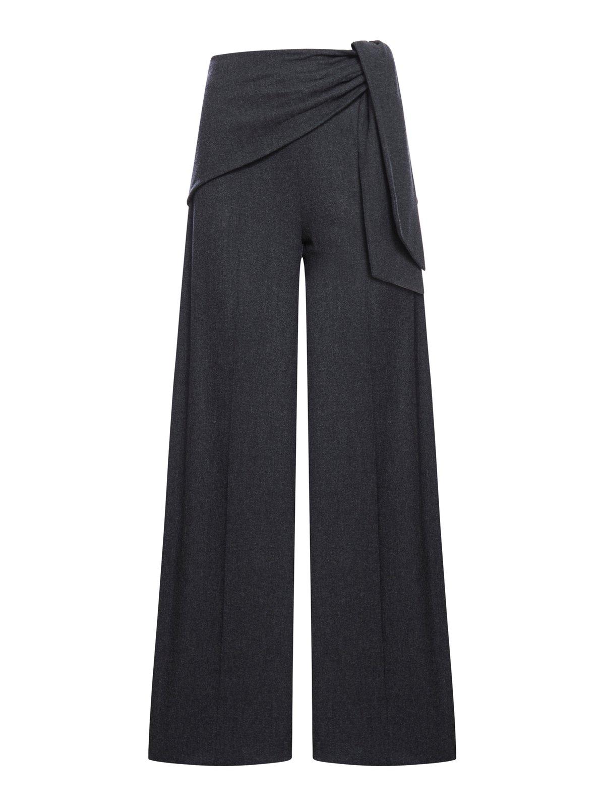 Shop Max Mara Arsenio Wide Leg Trousers  In Anthracite