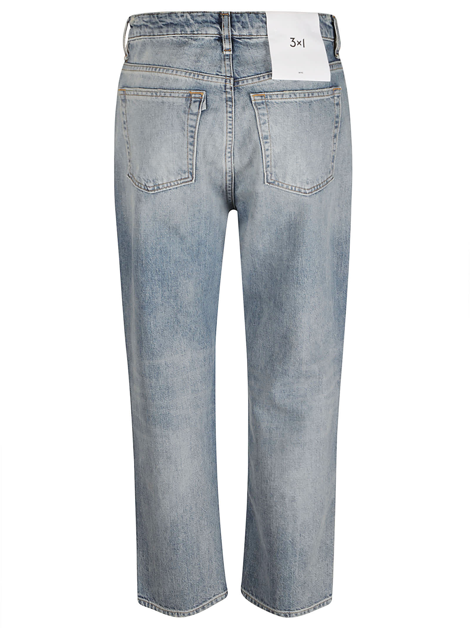 Shop 3x1 Buttoned Classic Jeans In Ciel Blue