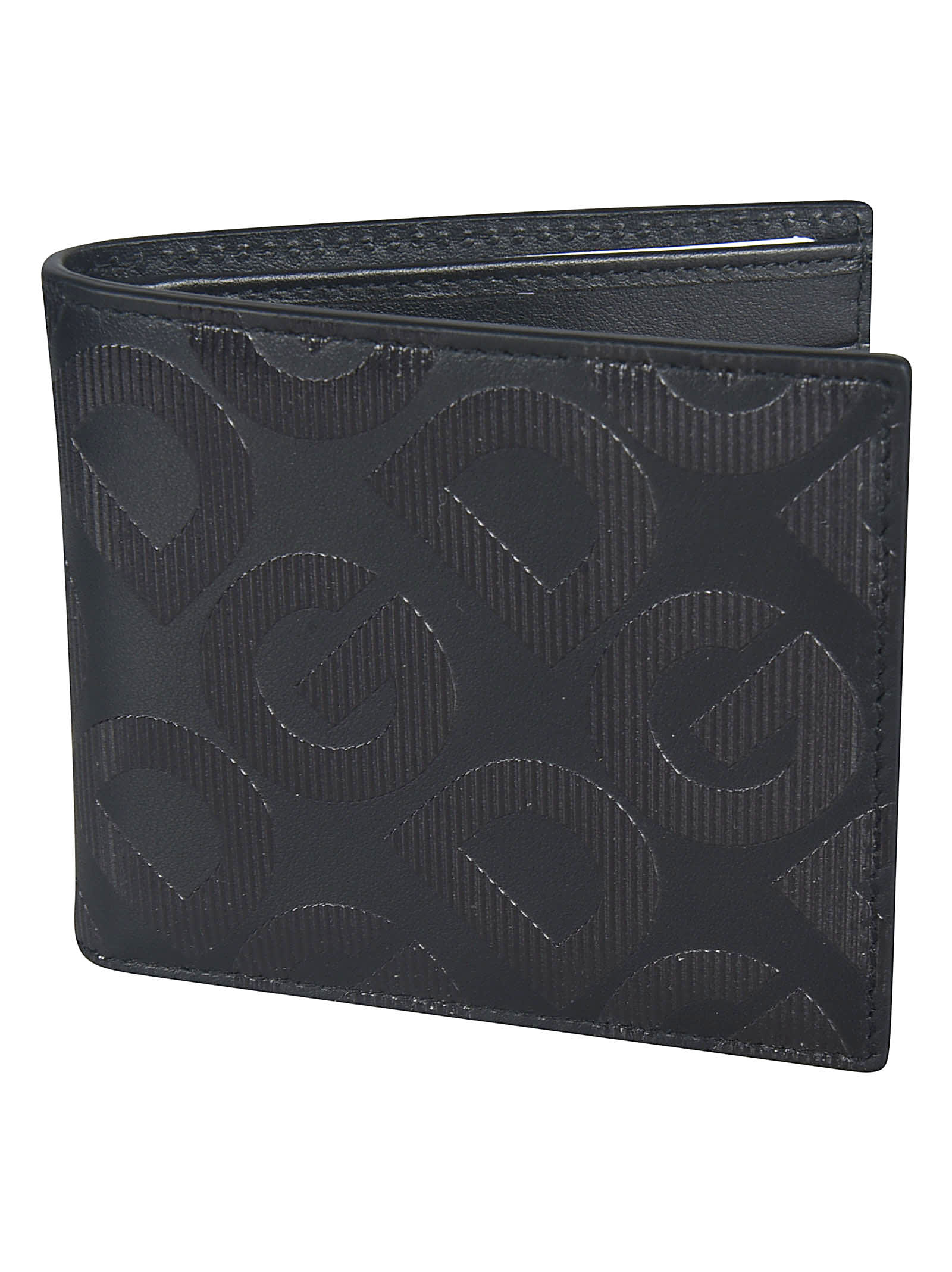 Dolce & Gabbana Logo Motif Bifold Wallet In Black