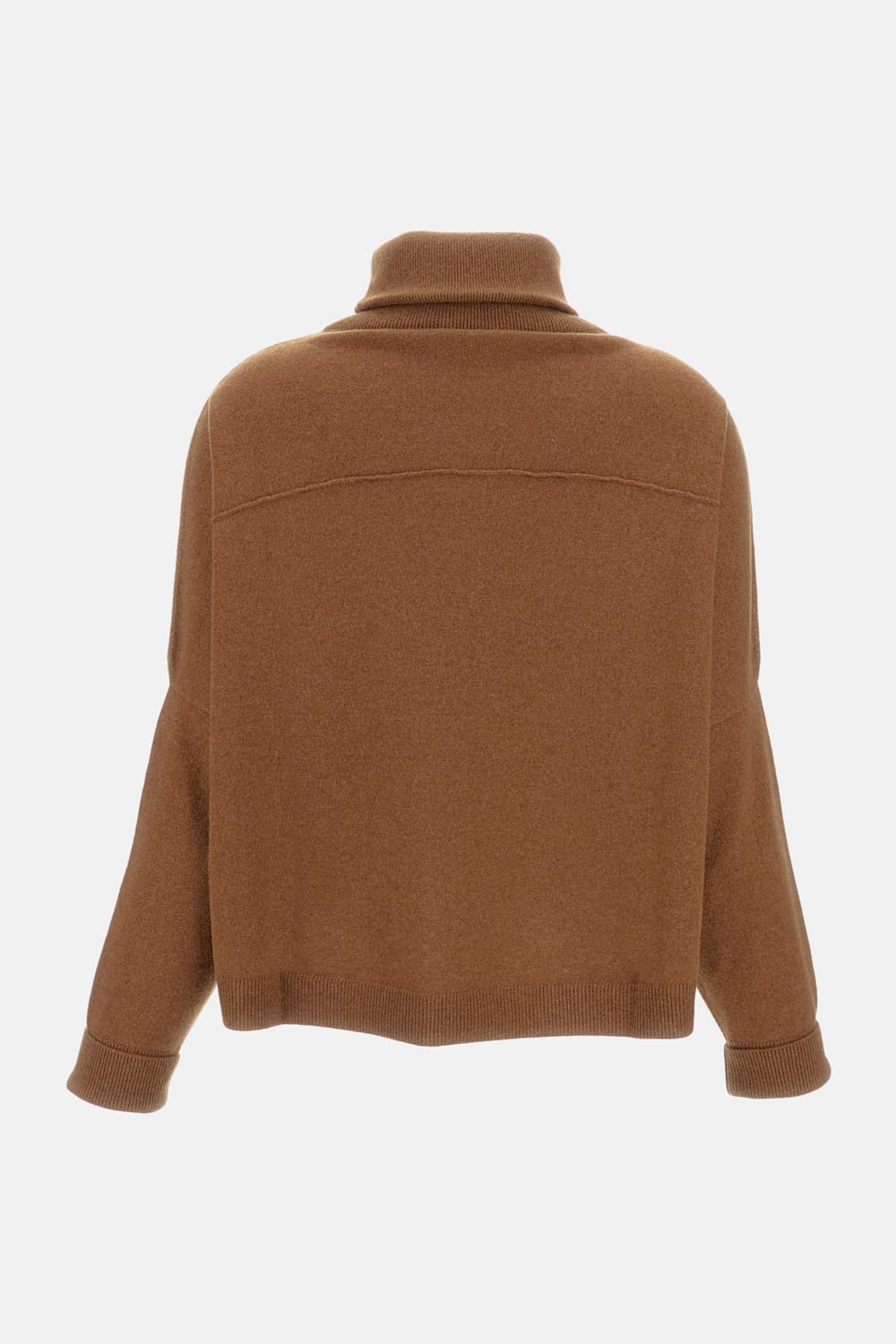 Dušan Cropped High Neck Sweater In Brown