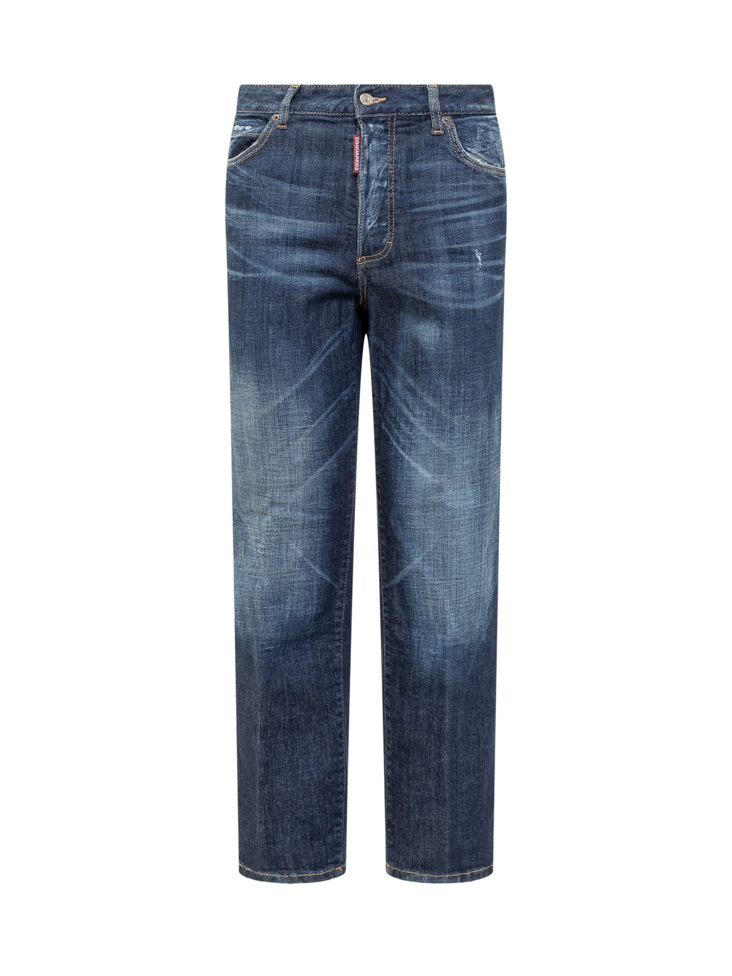 Shop Dsquared2 Boston Jeans In Navy Blue