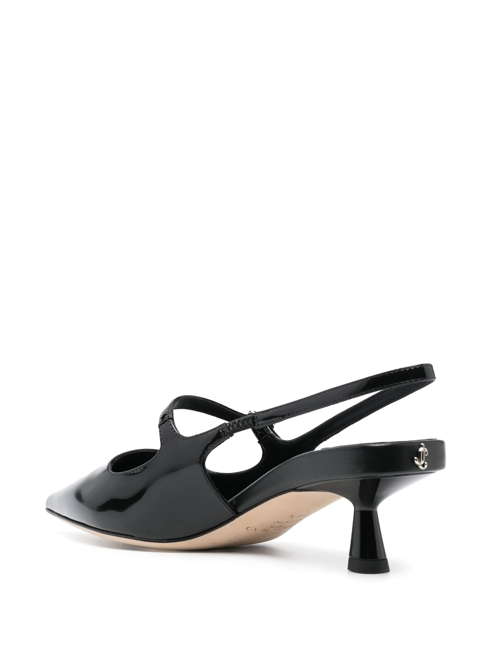 Shop Jimmy Choo Didi 45 Slingbacks In Black Patent Leather