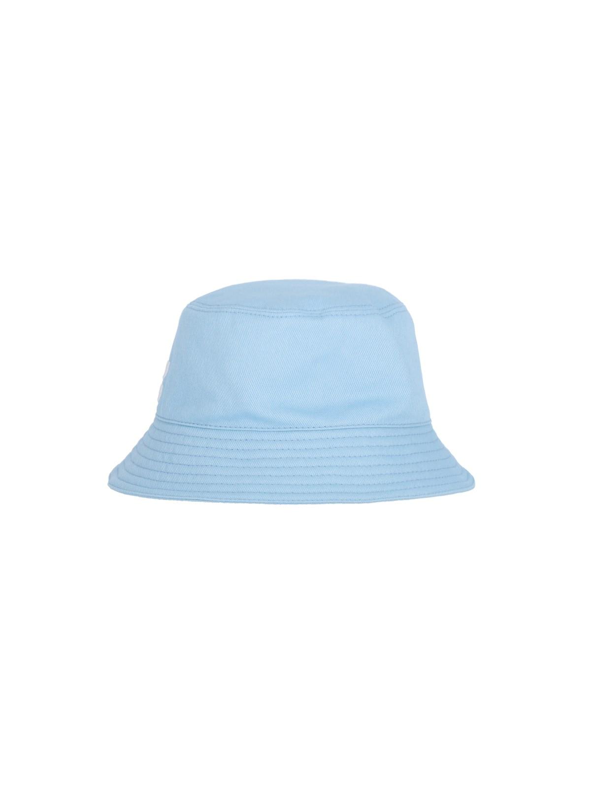 Shop Miu Miu Logo Bucket Hat In Celeste