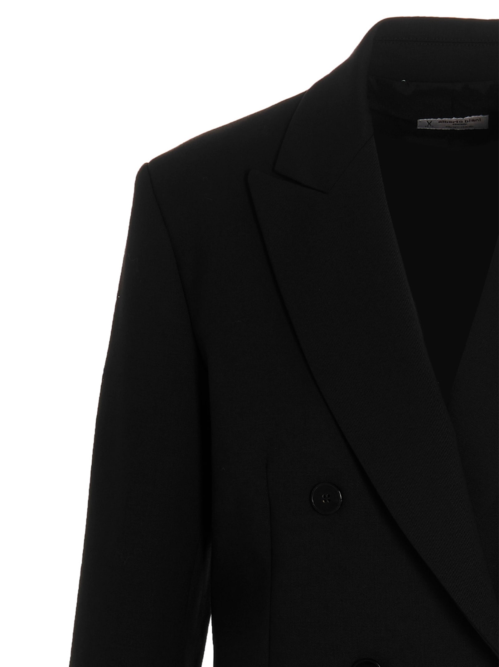 Alberto Biani Wool Double Breast Blazer Jacket In Animal Print