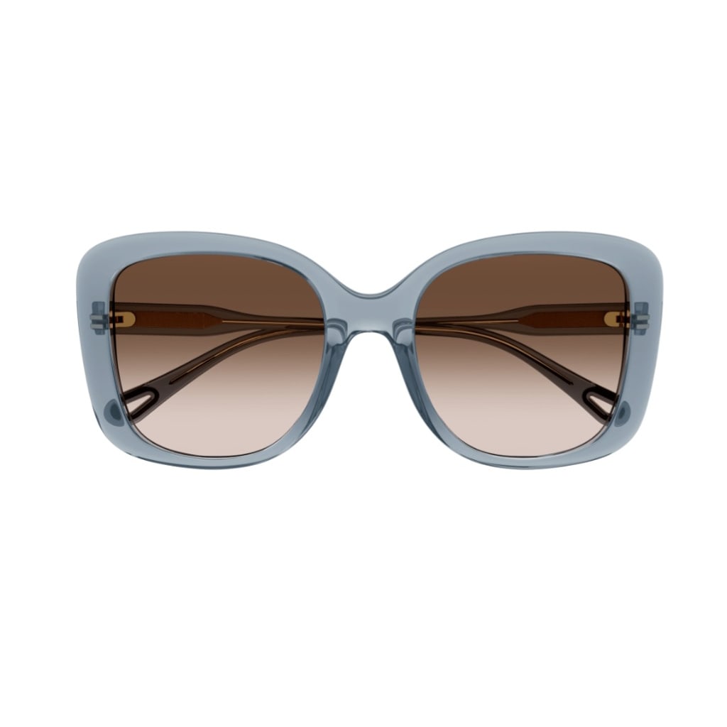 Shop Chloé Ch0125s 002 Sunglasses In Azzurro