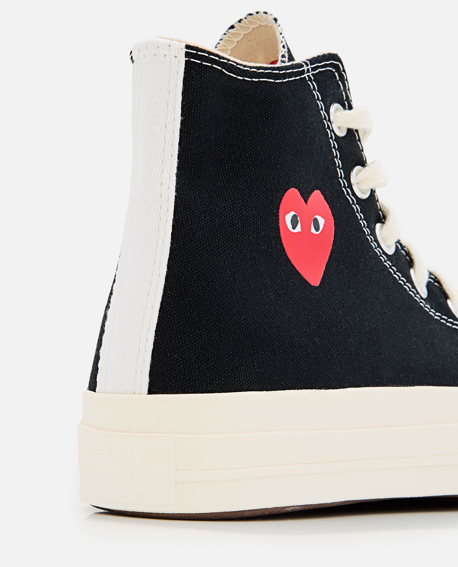 Comme Des Garçons Play Play Converse High Sneakers In Black