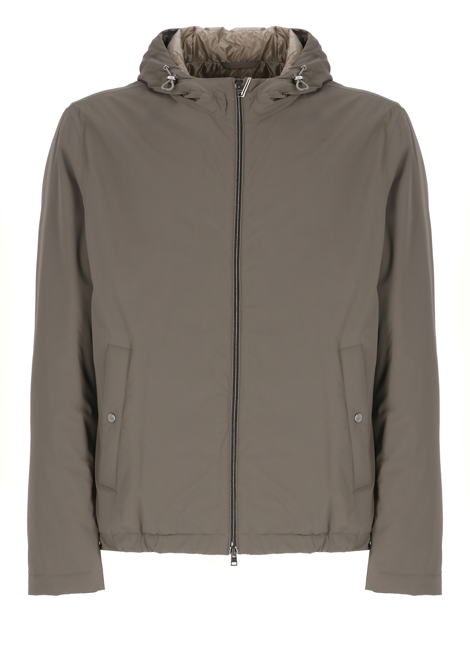 Herno Beige Waterproof Jacket With Adjustable Hood In Neutral