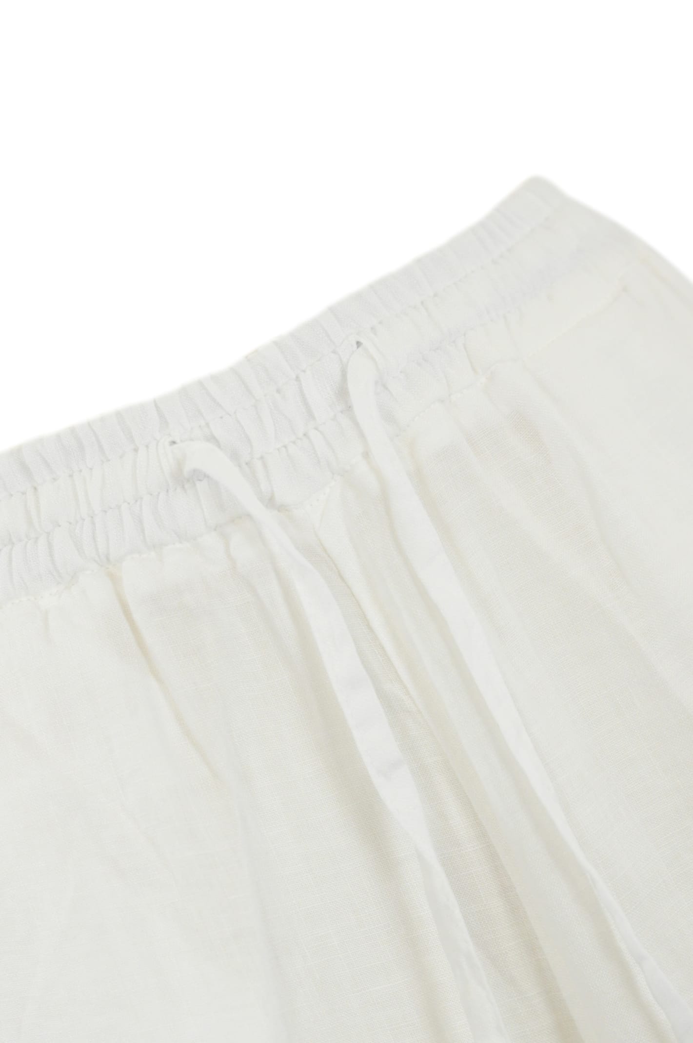 Re-hash Allegra Linen Palazzo Trousers In Bianco