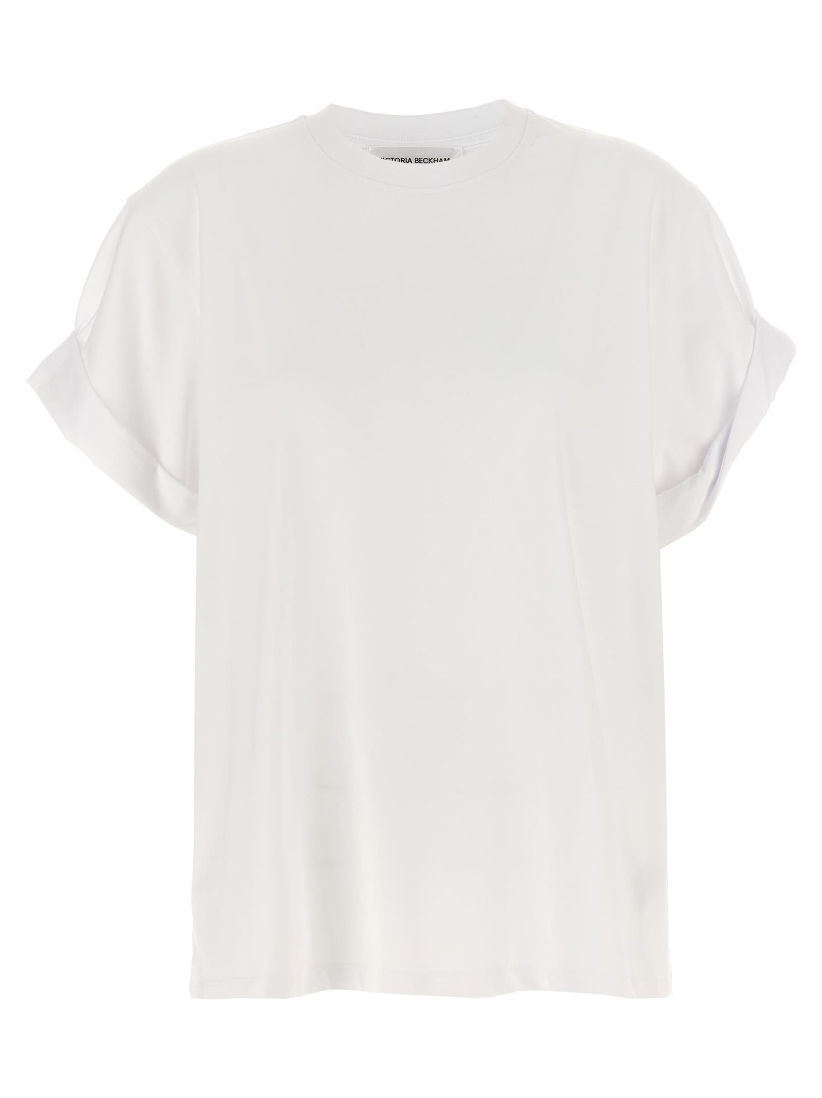 Shop Victoria Beckham Mini Logo Embroidery T-shirt In White