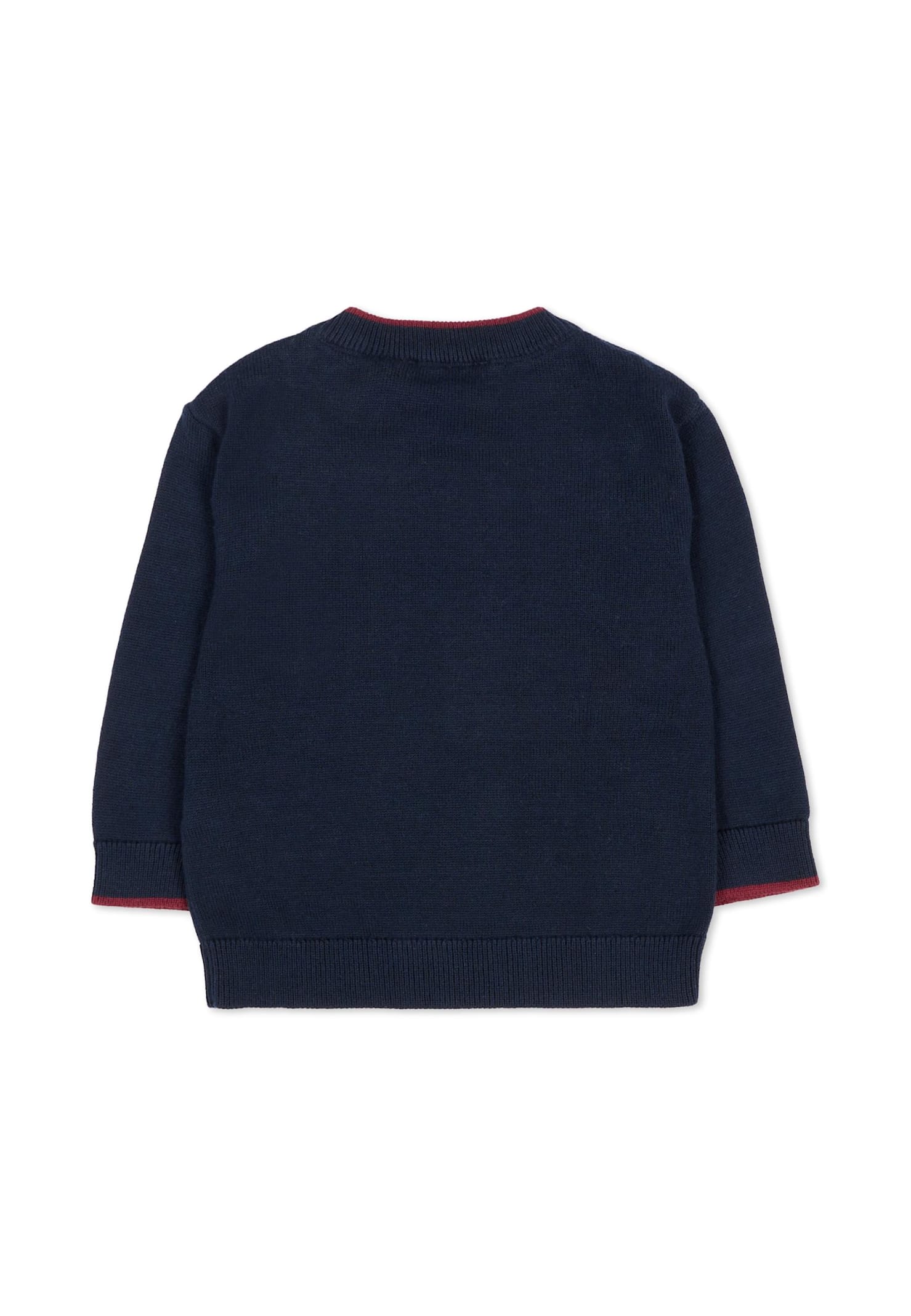 Timberland Blue Sweater For Baby Boy With Dinosaur In Blue