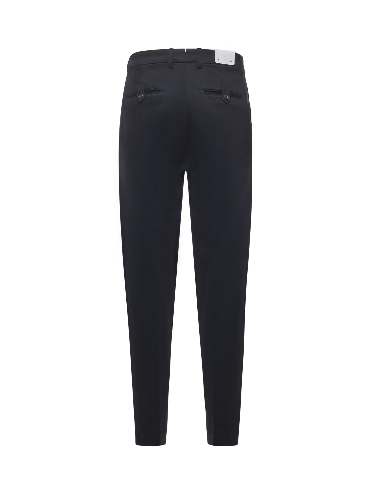 Eleventy Cotton And Cashmere Trousers In Blue