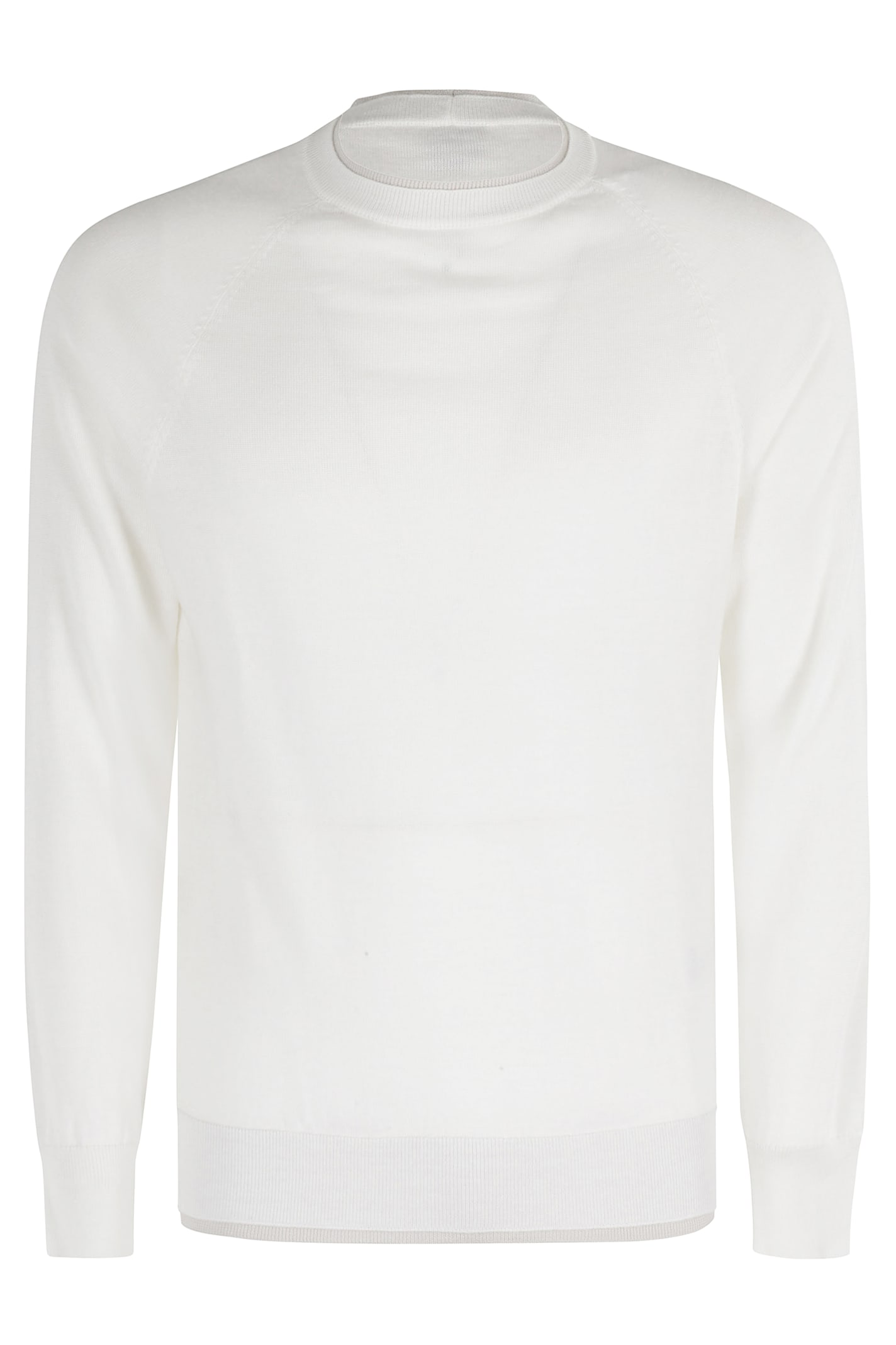 Eleventy Crew-neck Sweater In White