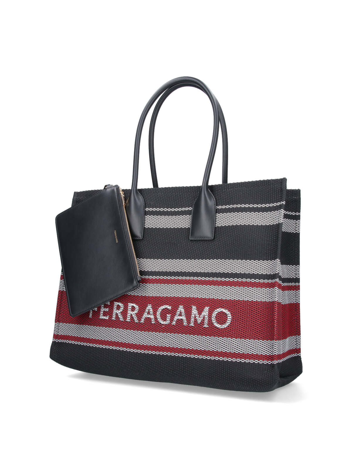 Shop Ferragamo Logo Tote Bag In Black