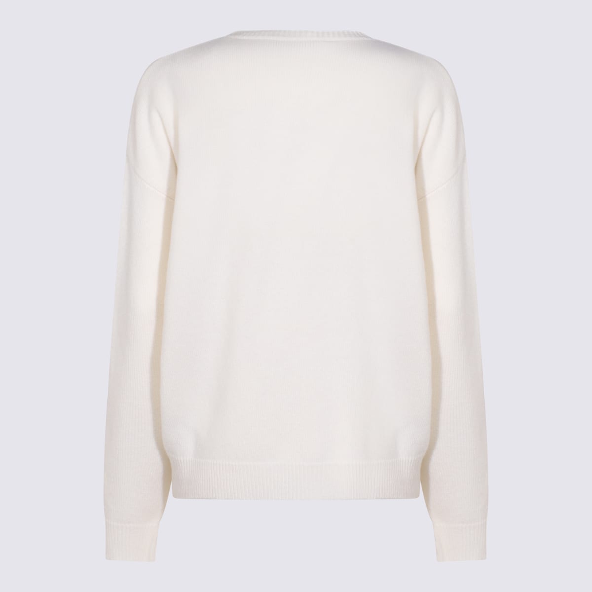 Max Mara Monogram-pattern Sweater In Gray