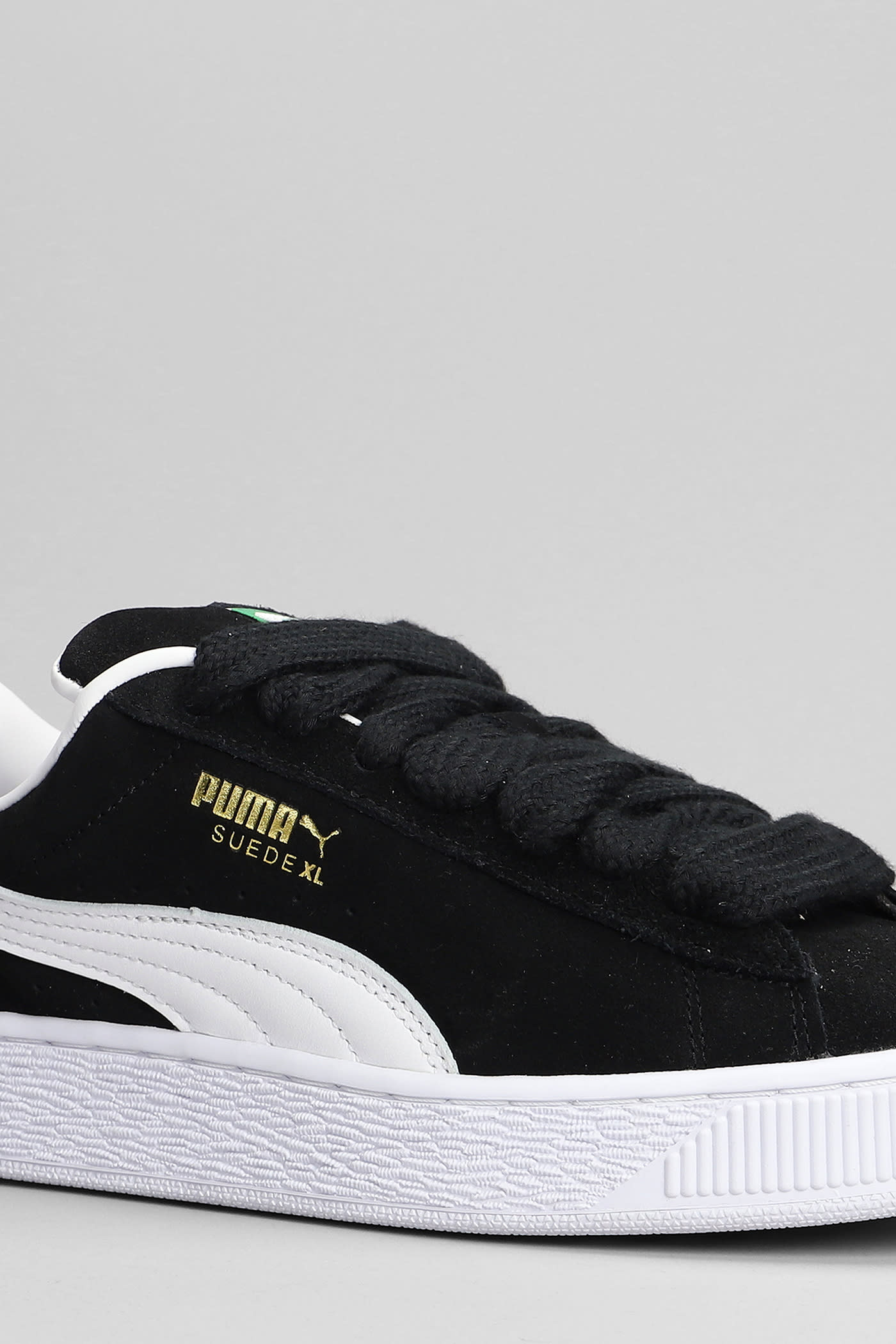 Shop Puma Suede Xl Sneakers In Black Suede