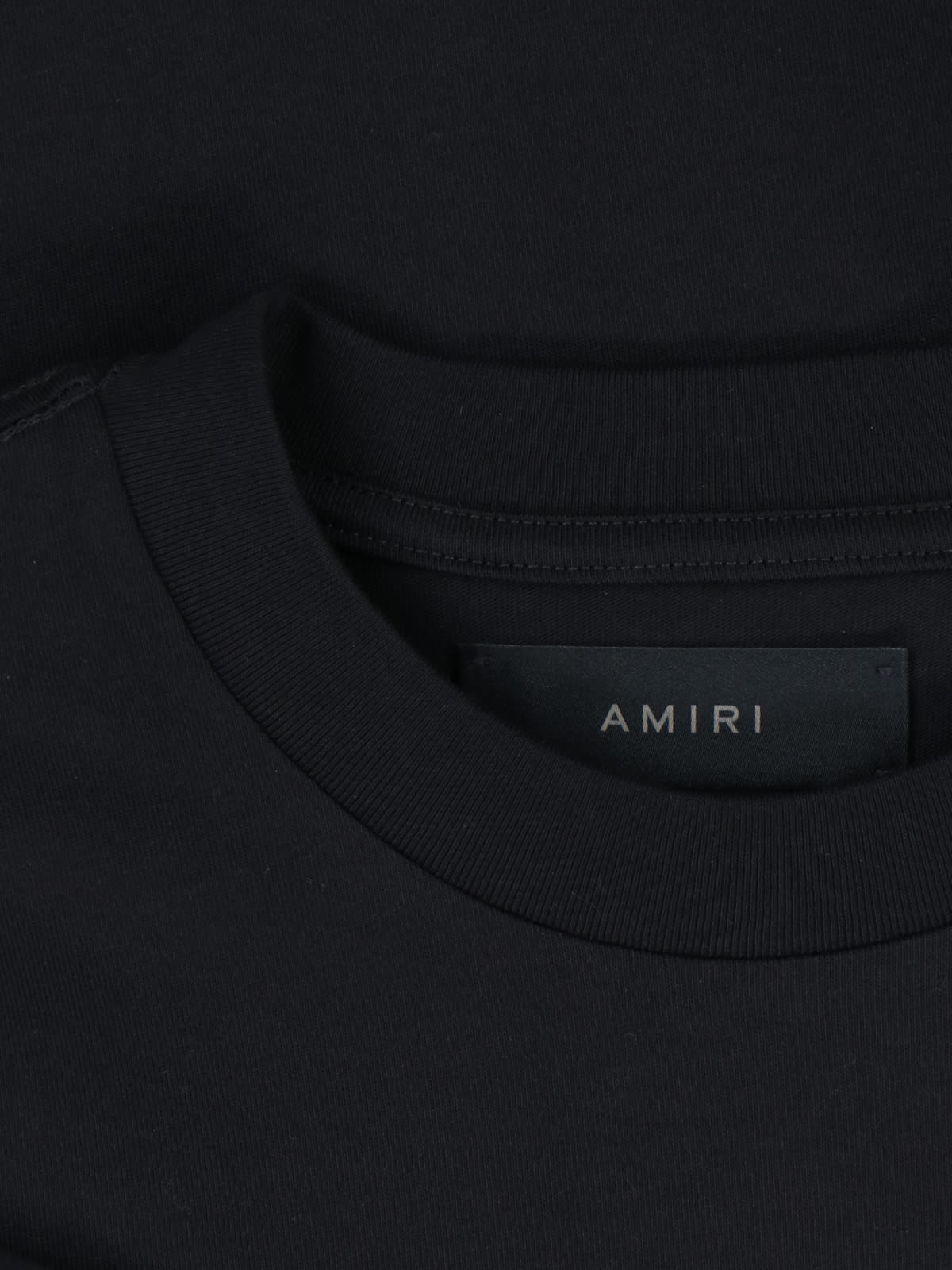 Shop Amiri Logo T-shirt In Black
