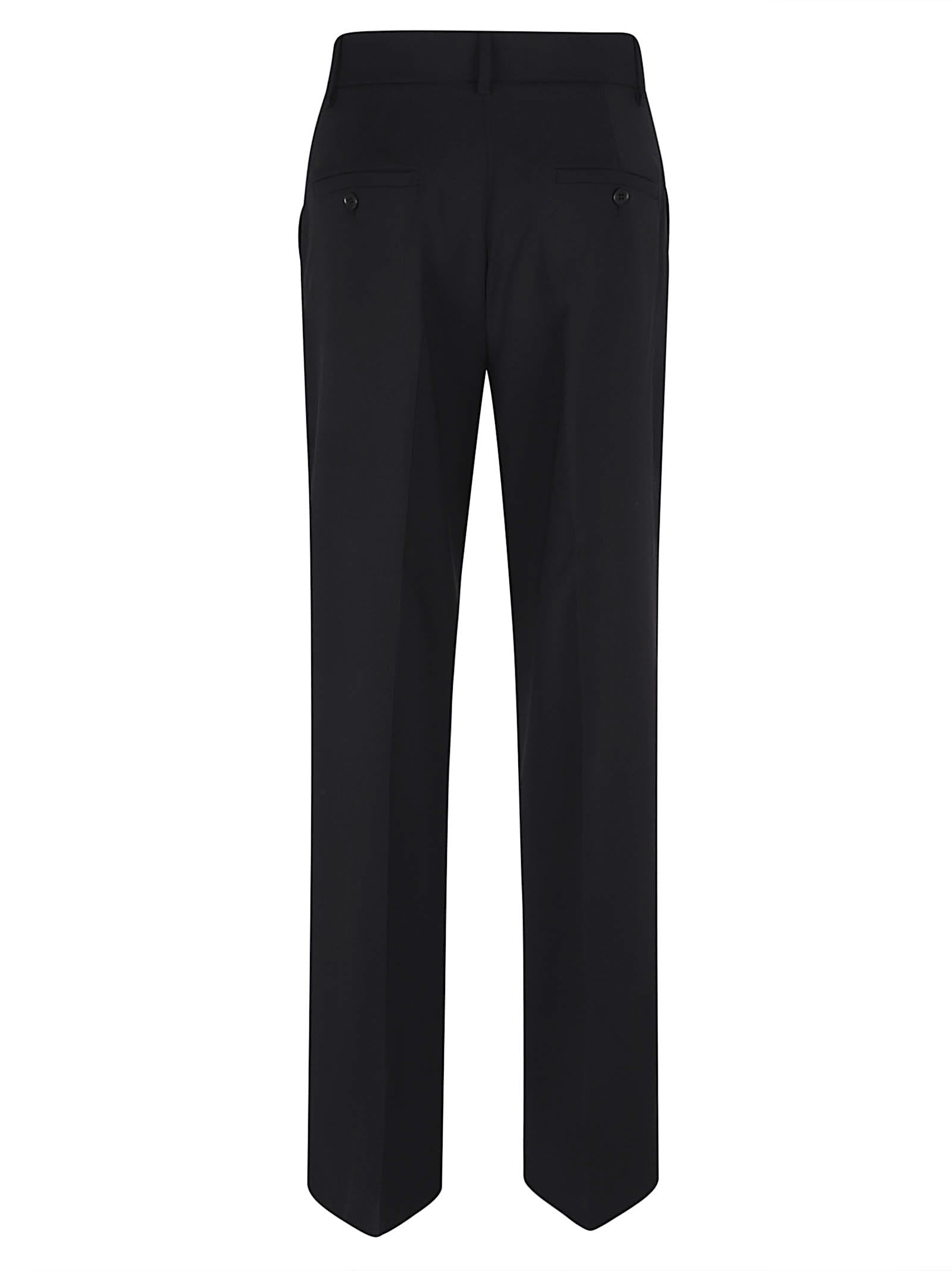 Weekend Max Mara Wool Stretch Palazzo Trousers In Black