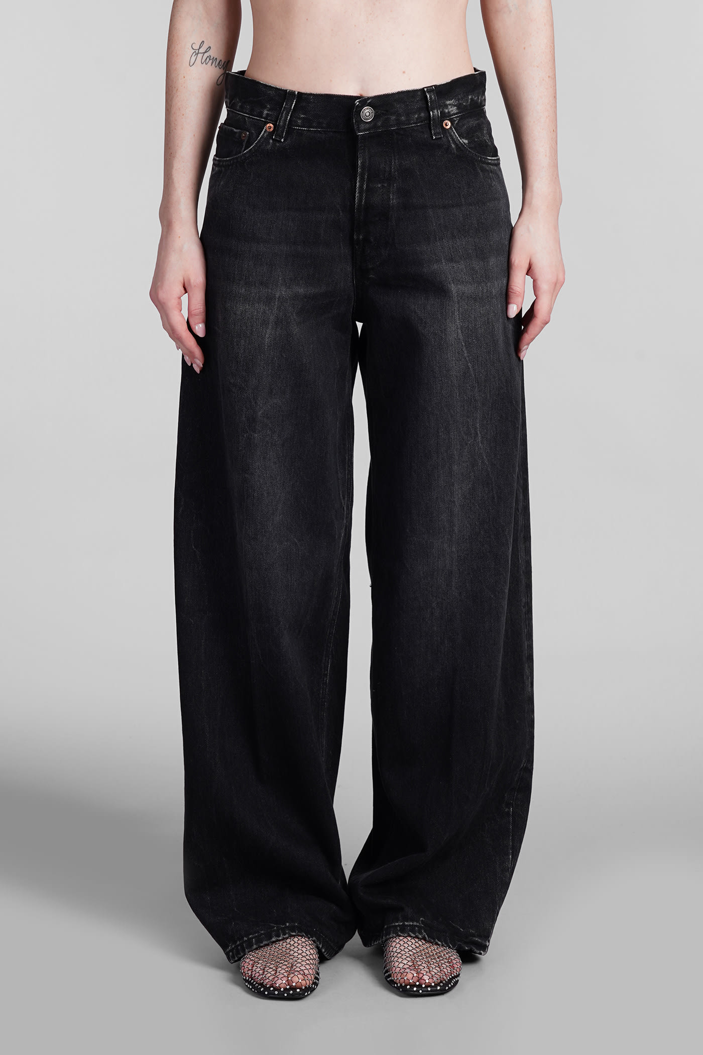Bethany Jeans In Black Cotton