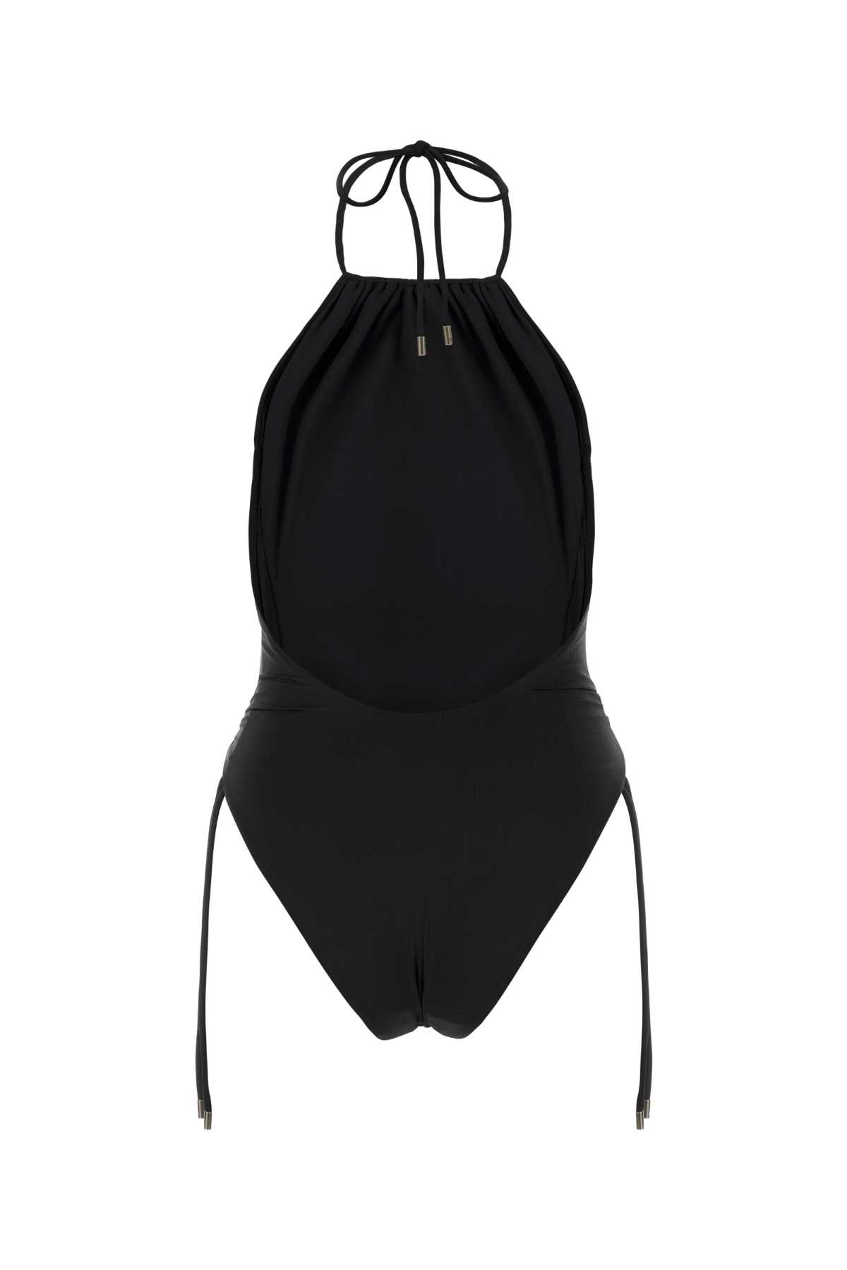 Shop Saint Laurent Black Stretch Nylon Swimsuit