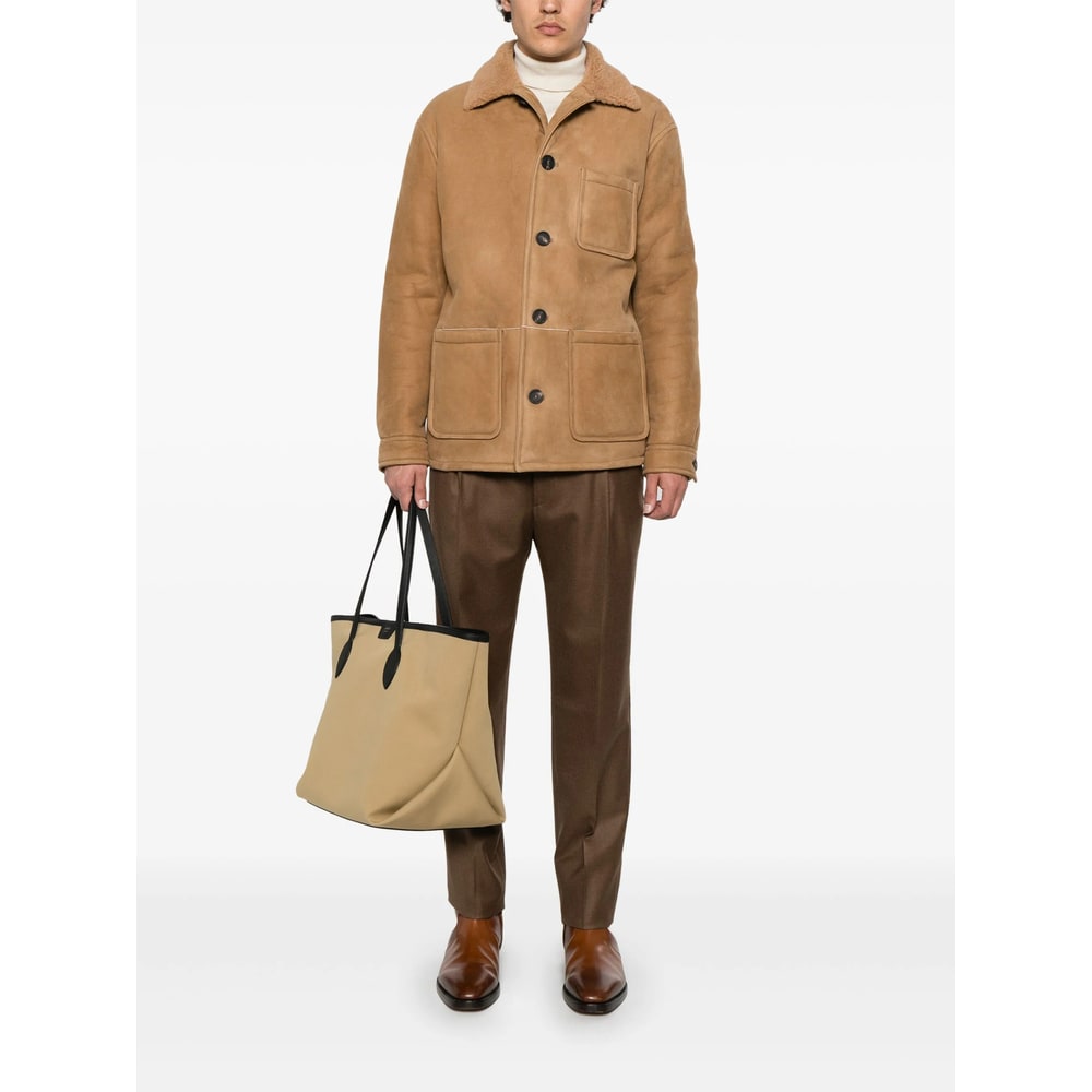 Tagliatore Leather Outerwear In Brown