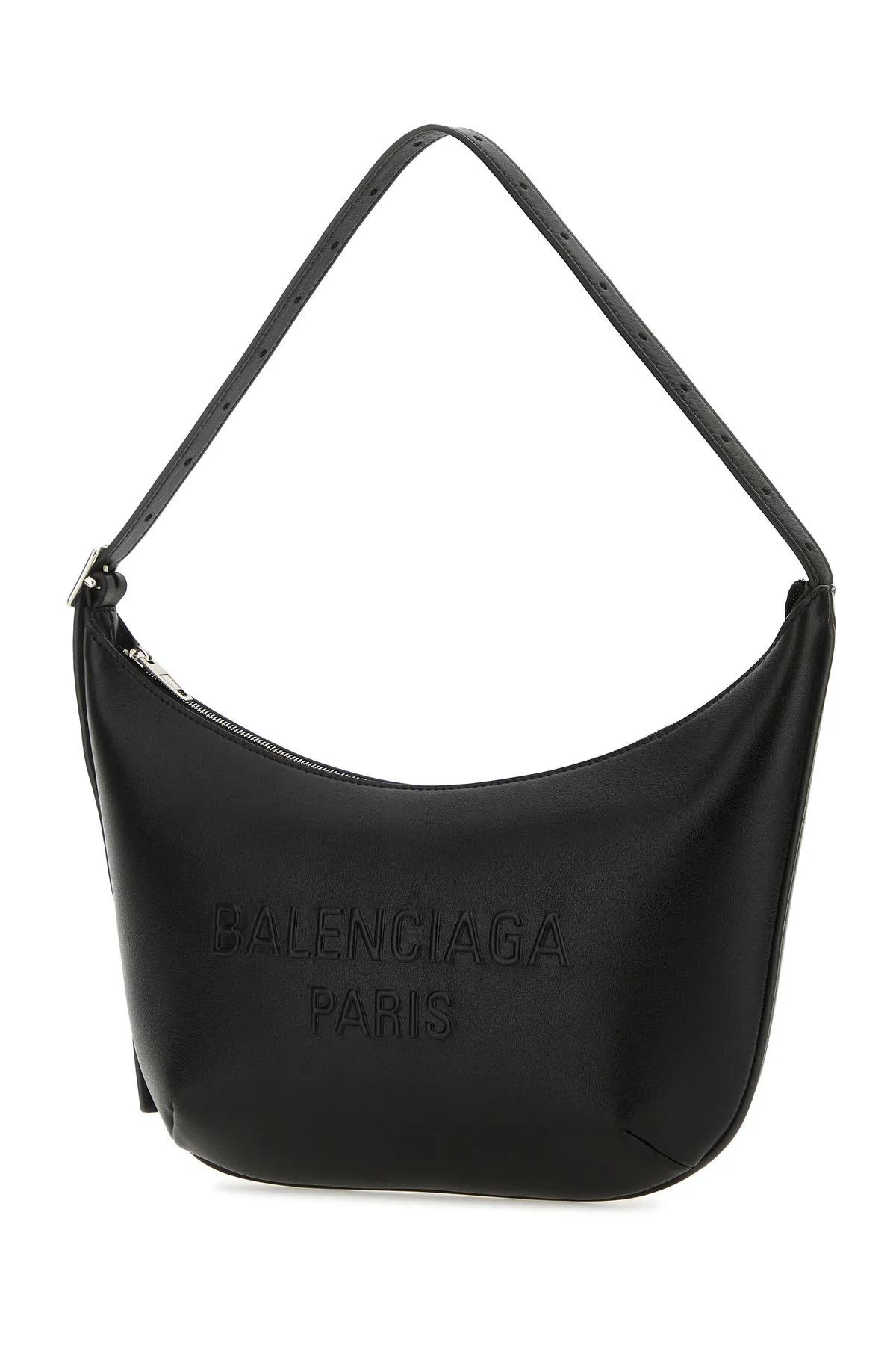 Shop Balenciaga Black Leather Mary-kate Shoulder Bag
