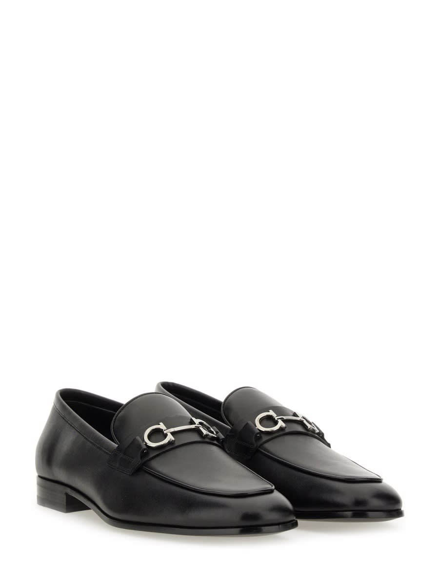 Ferragamo Gancini Ornament Calfskin Mule Loafers