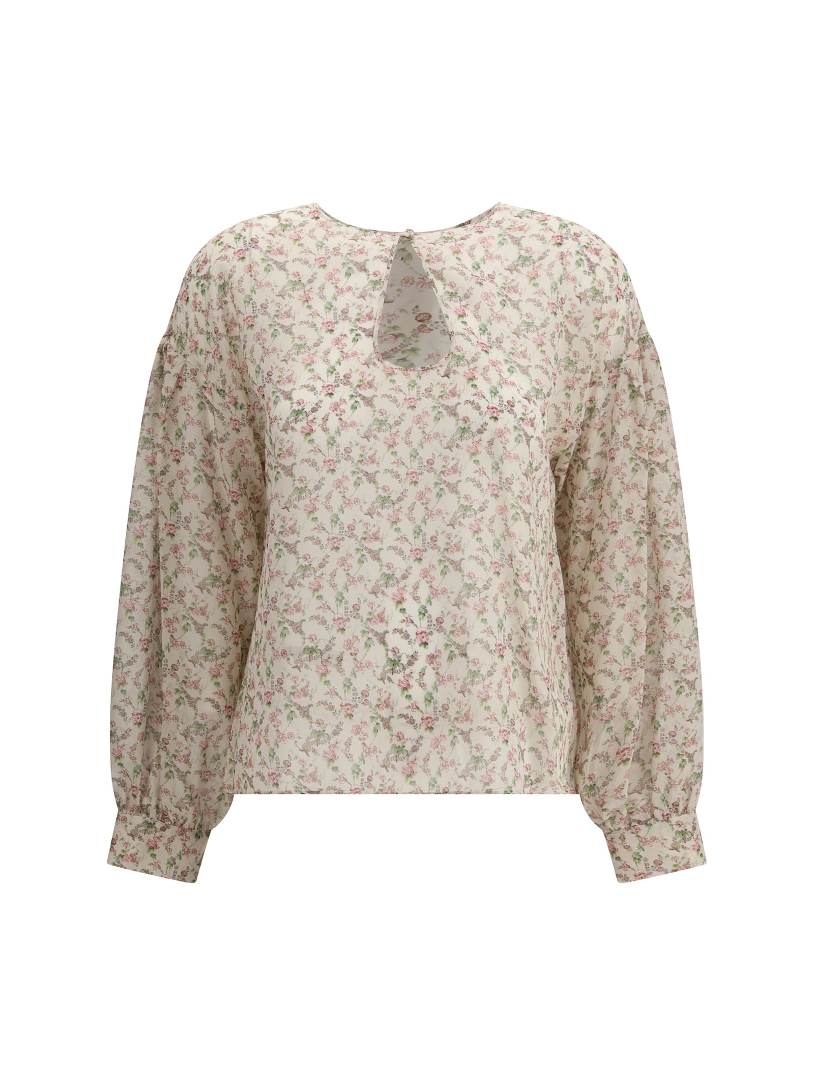 Floral Print Silk Blouse