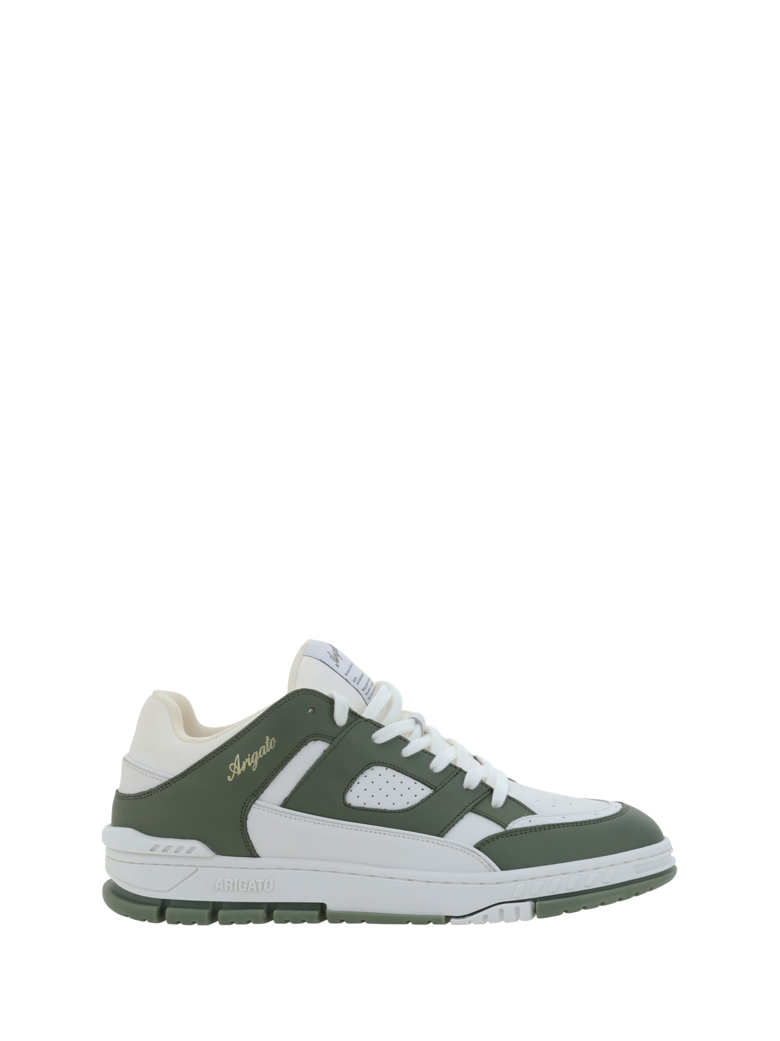 Shop Axel Arigato Area Sneakers In White/dk Green