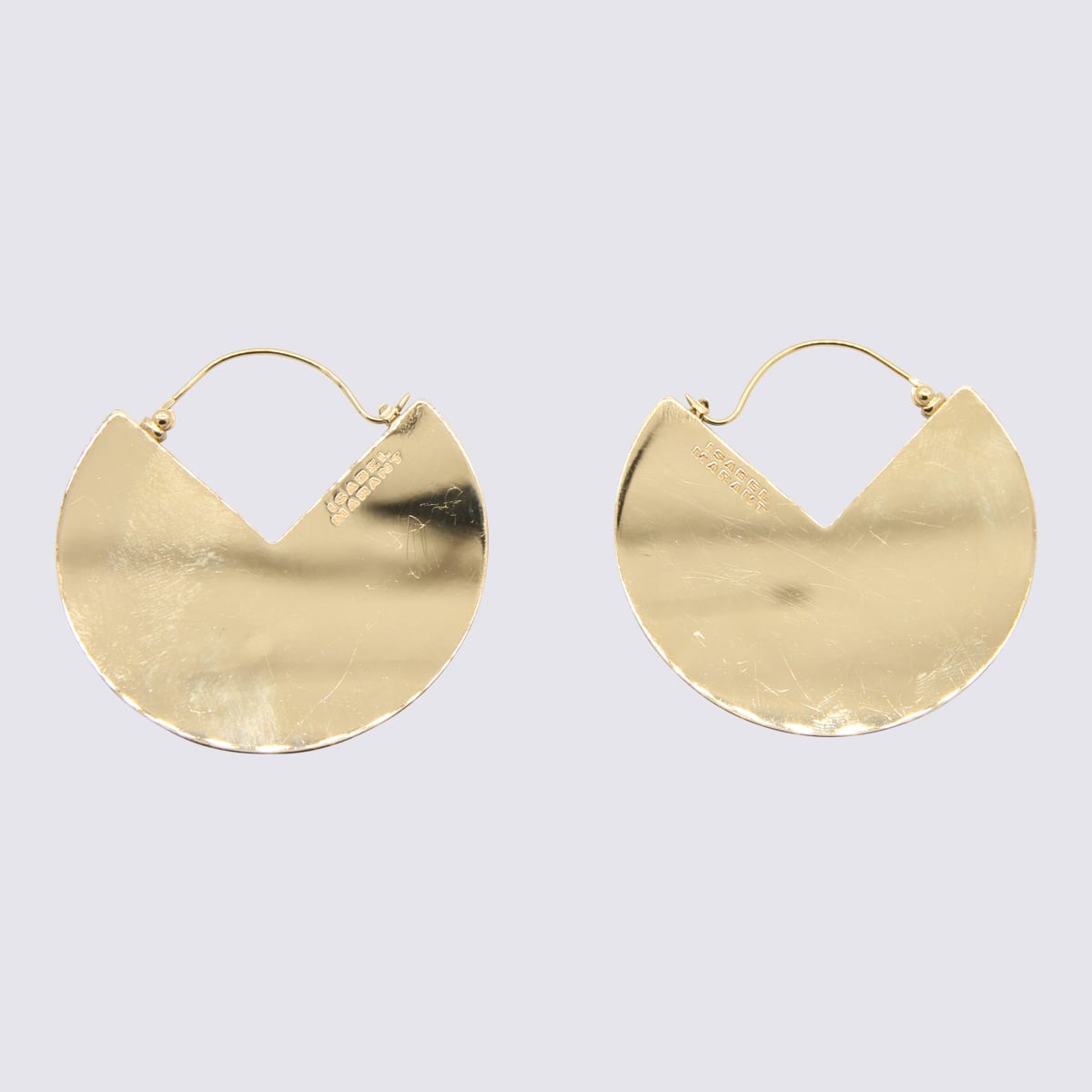 Shop Isabel Marant Black And Gold Brass 90 Earrings