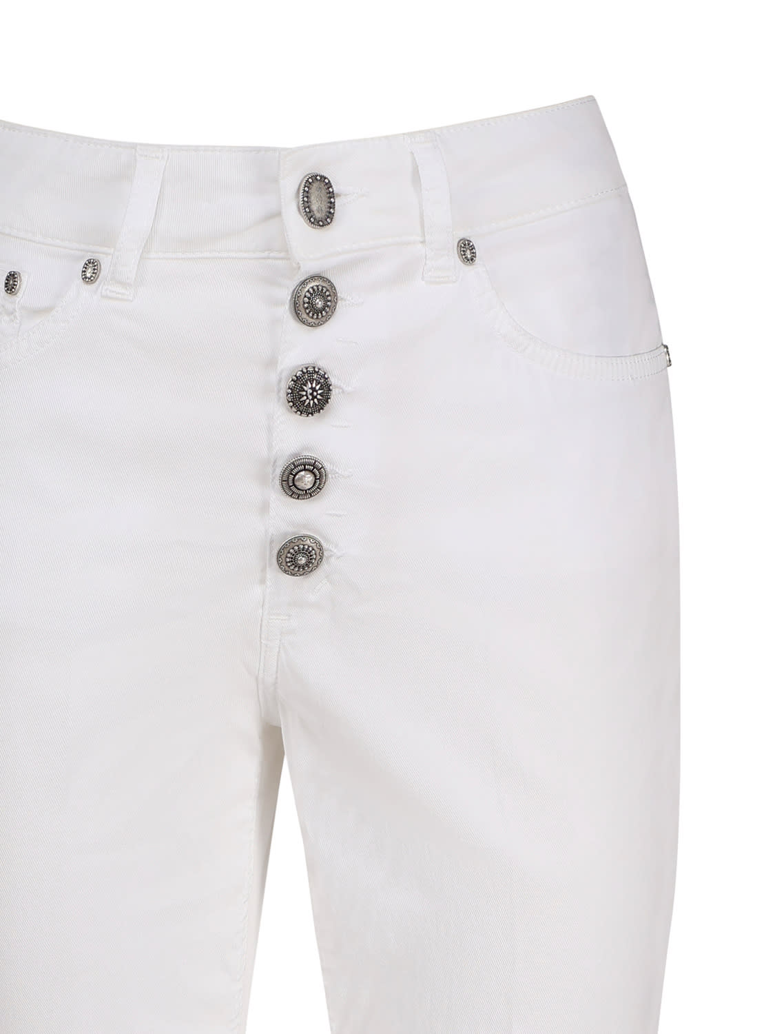 Shop Dondup Koons Trousers In White