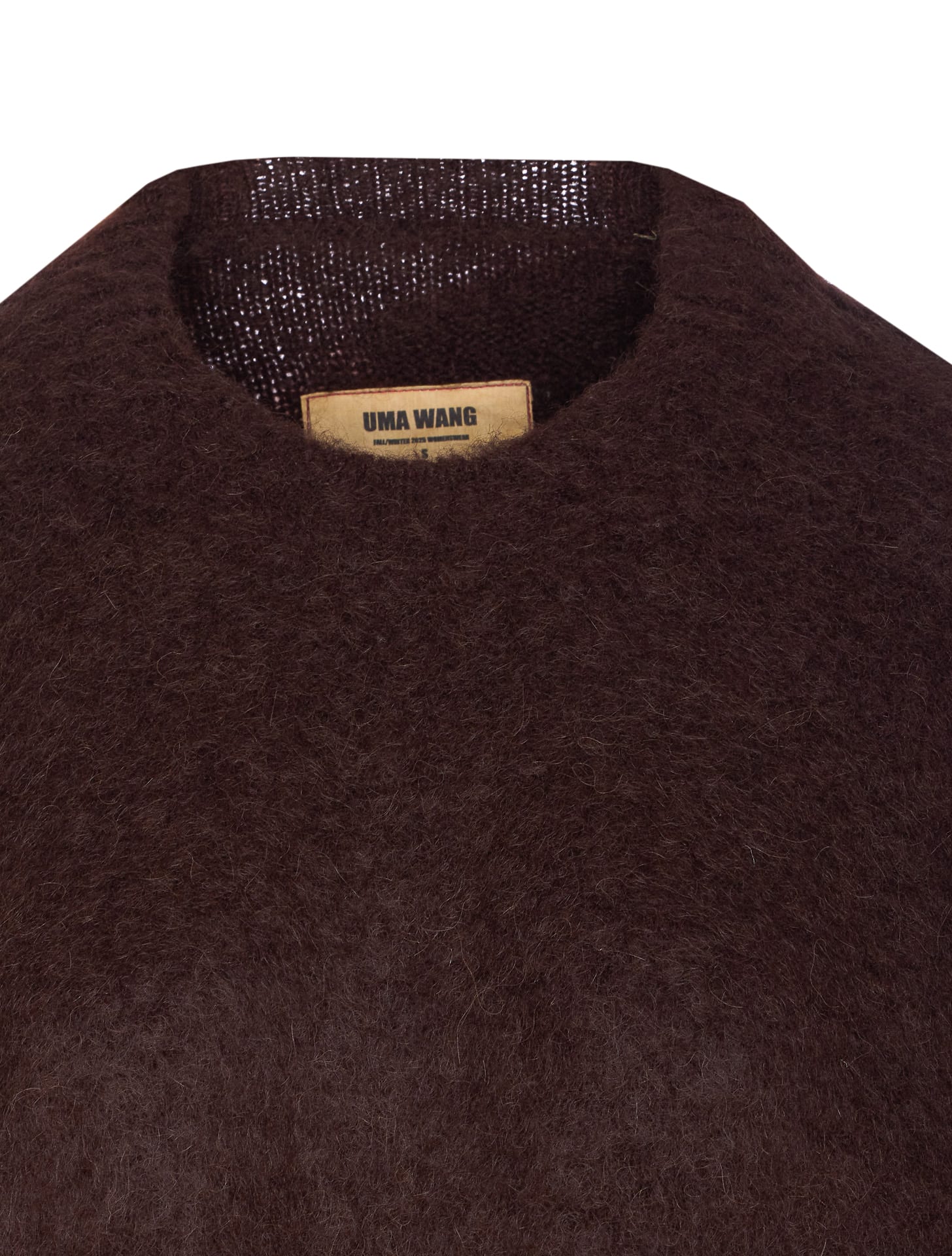 Uma Wang Crewneck Knitwear Textured Fabric In Brown