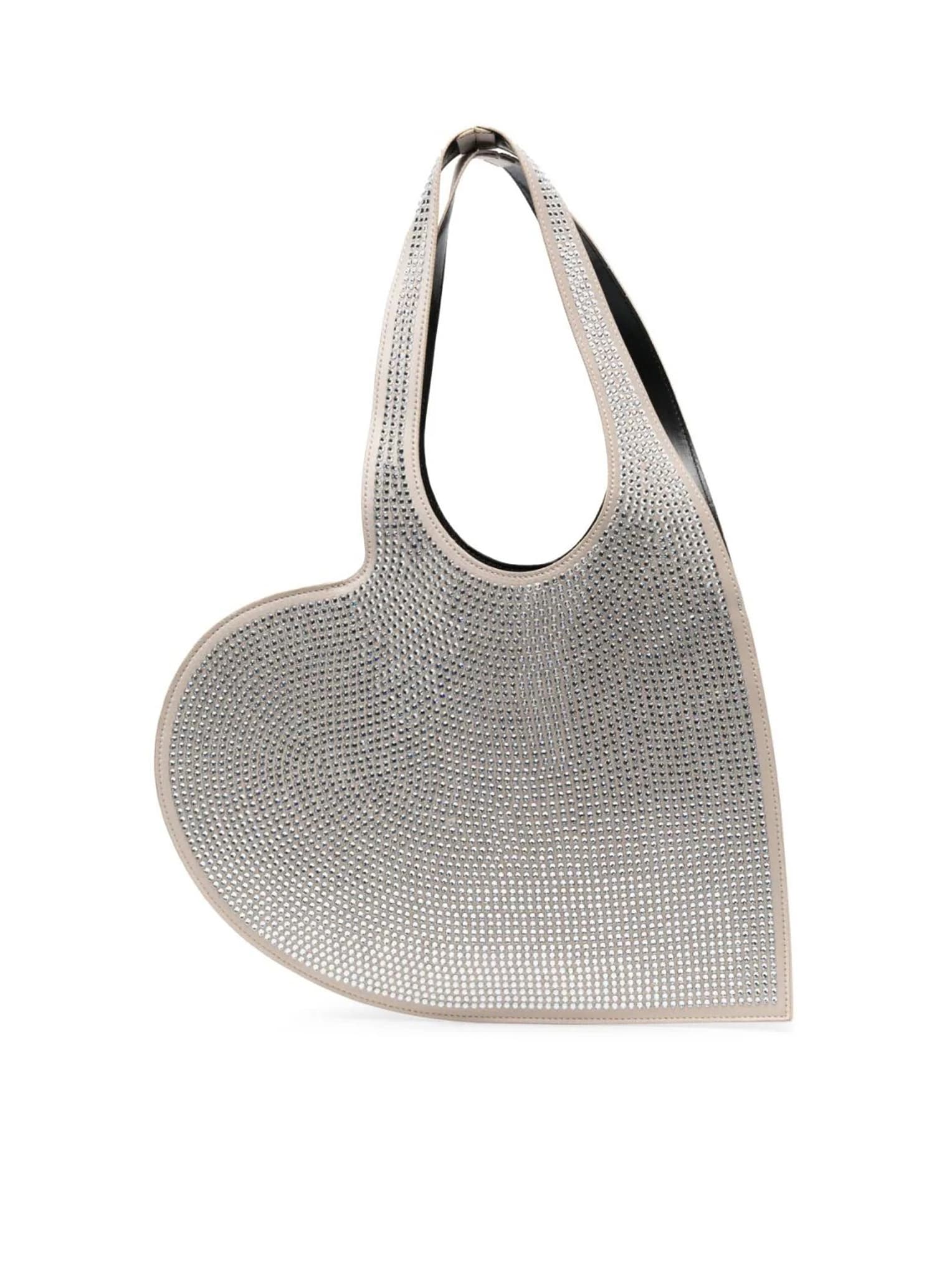 Coperni Crystal-embellished Mini Heart Tote Bag