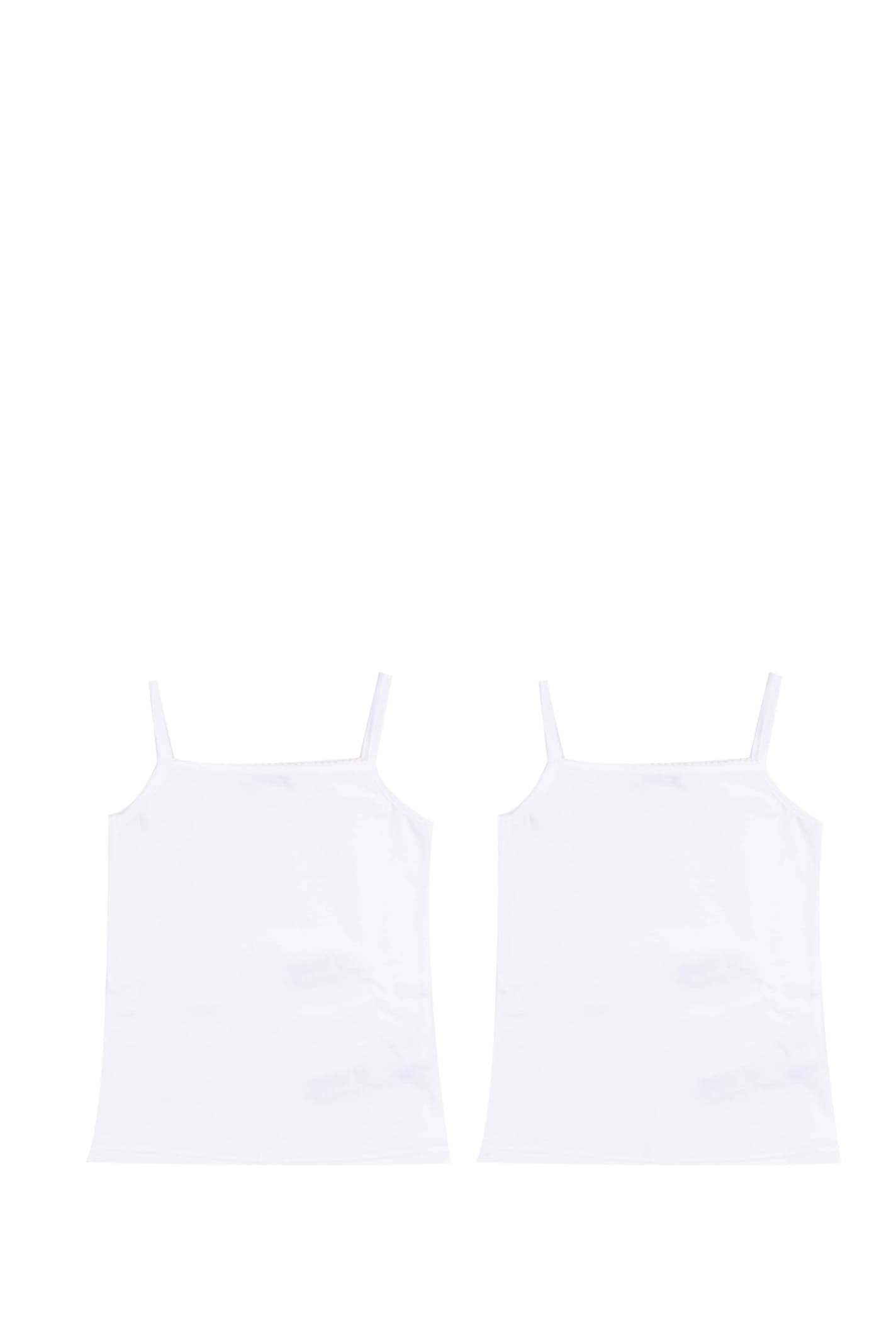 Dolce & Gabbana Kids' Bi-pack Short Sleeve Tank Top In Jersey In White
