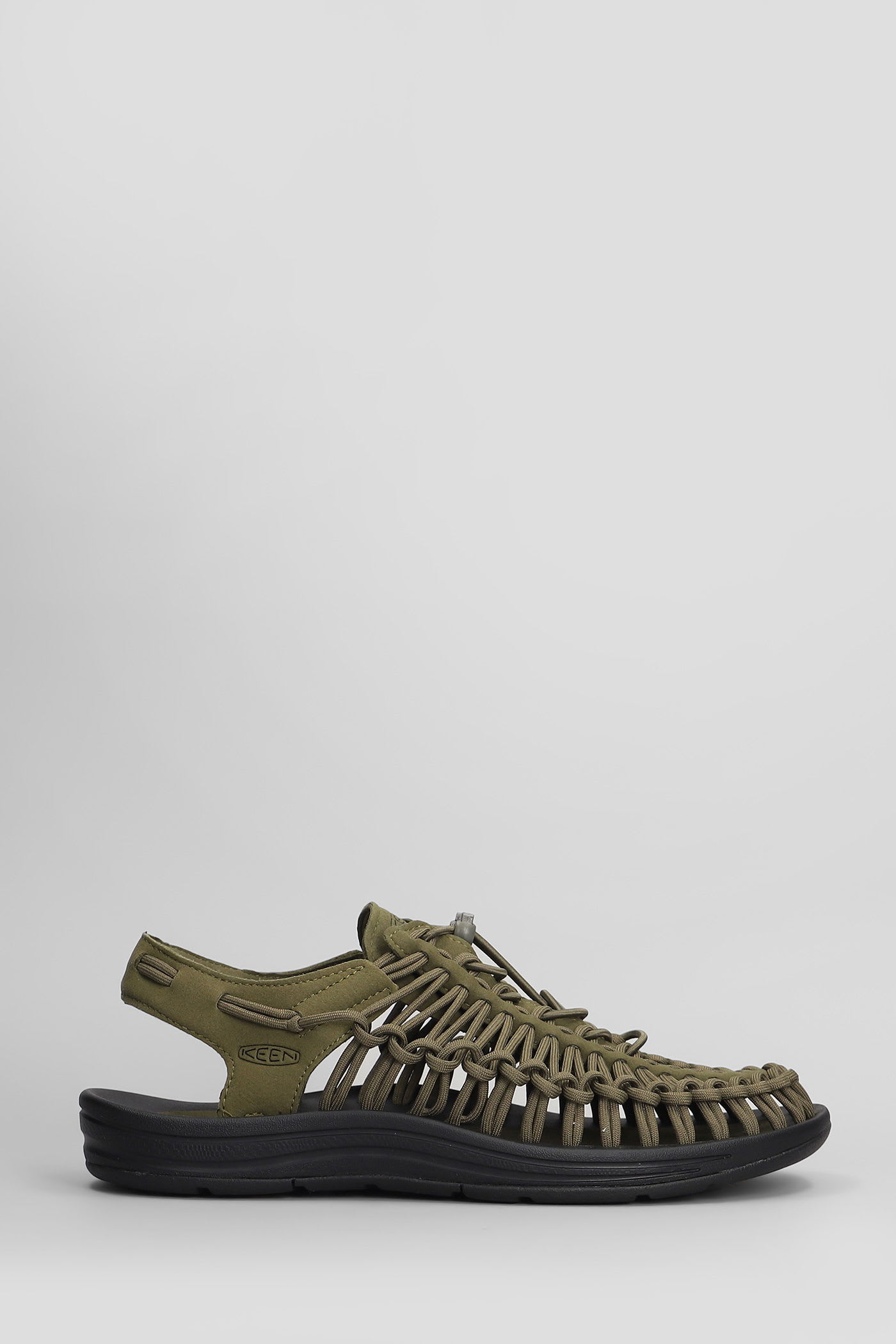 Uneek M Sandals In Green Suede And Fabric