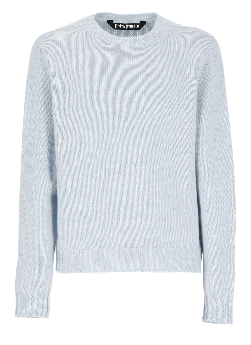 Shop Palm Angels Sweater With Logo In Light Blue