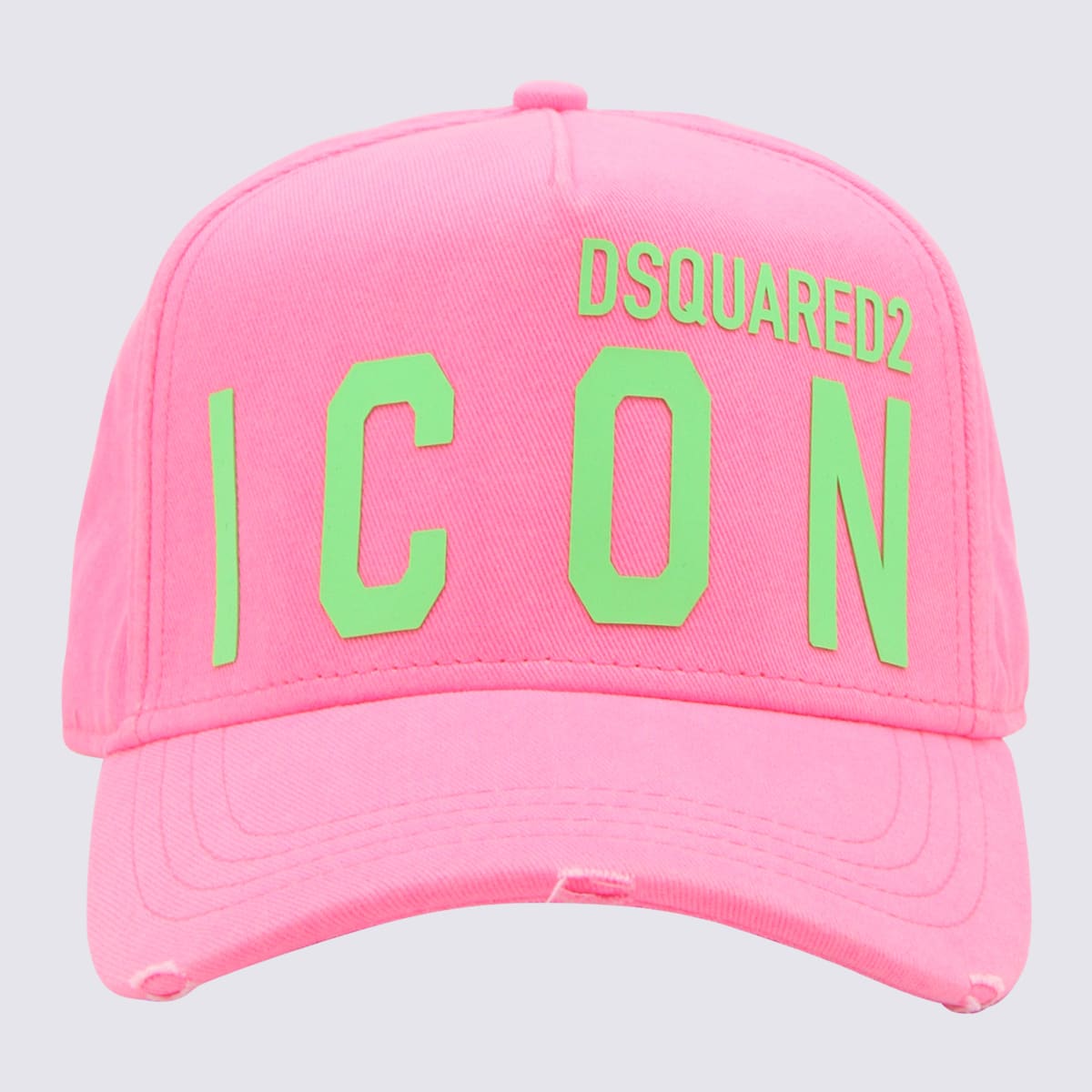 Shop Dsquared2 Pink And Green Cotton Icon Baseball Cap