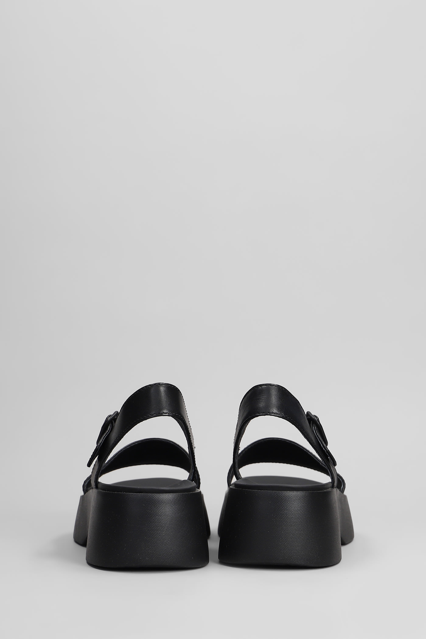 Camper Tasha Sandals In Black Leather