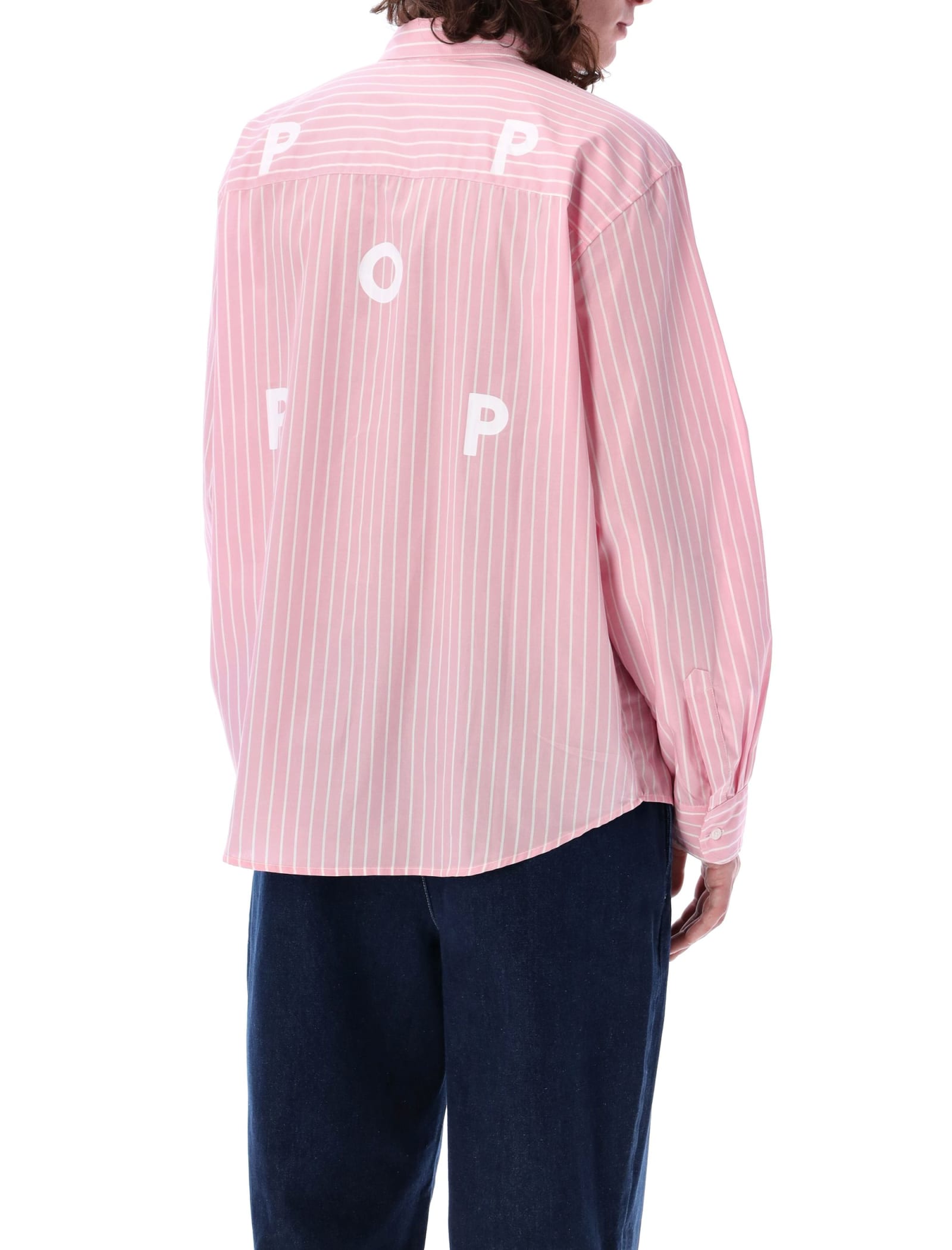 Shop Pop Trading Company Pop Striped Shirt In Pink
