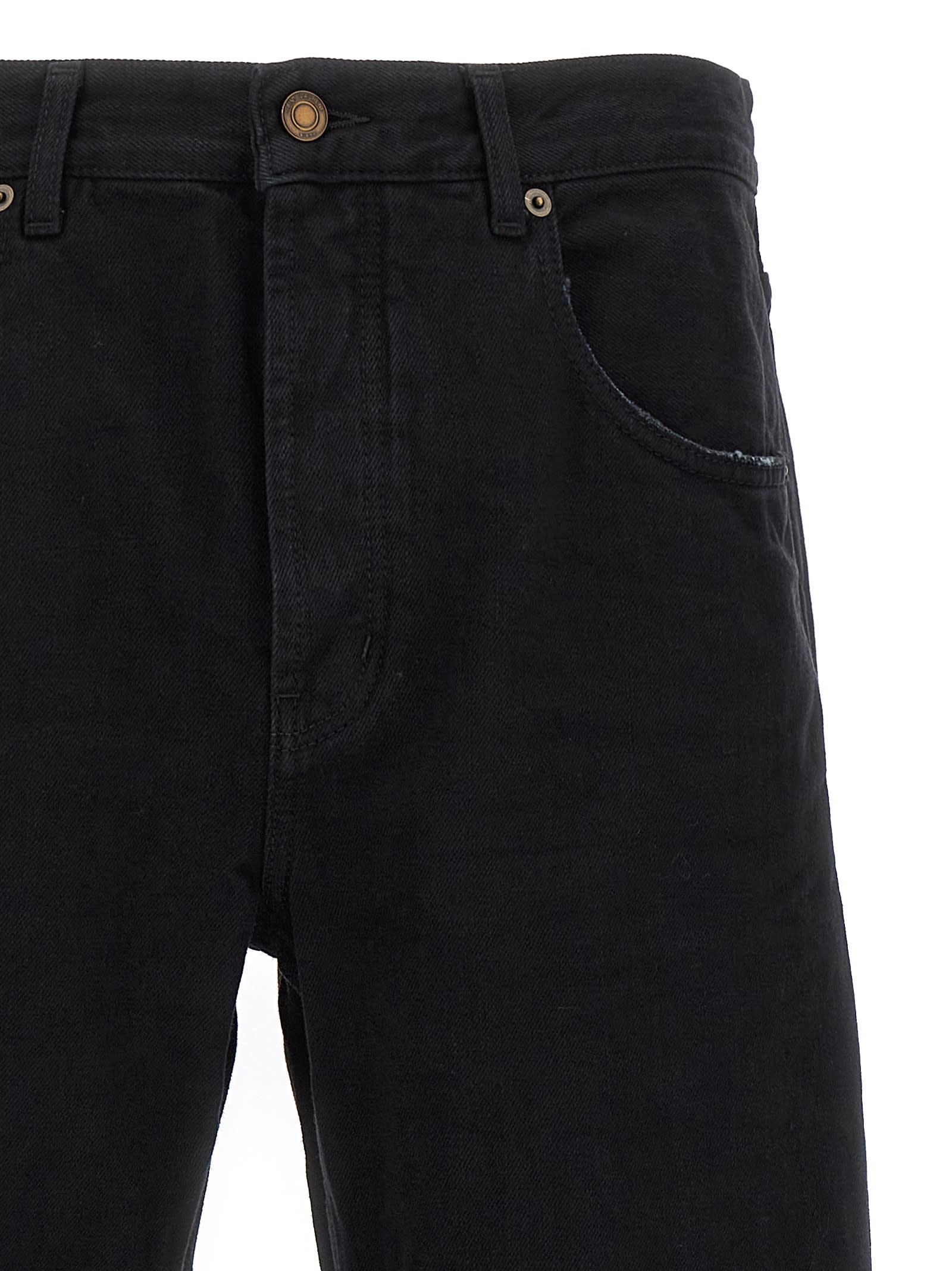 Saint Laurent Jeans-34 Nd Male In Carbon Black