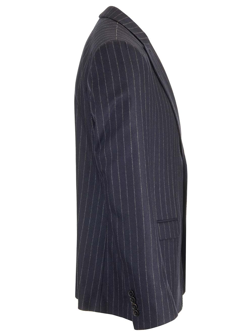 Shop Dolce & Gabbana Midnight Blue Virgin Wool Blazer