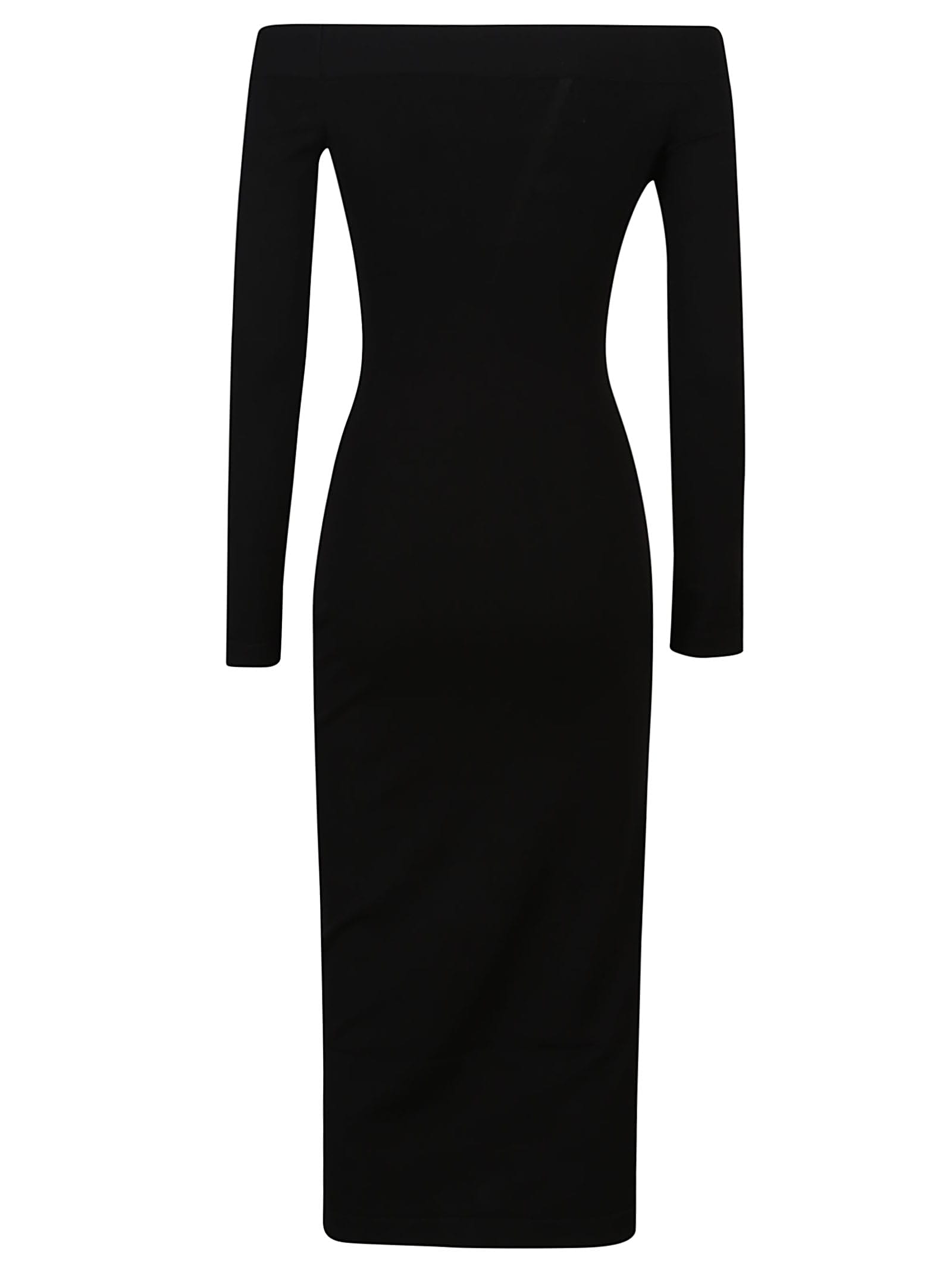 Shop Elisabetta Franchi Dress In Nero