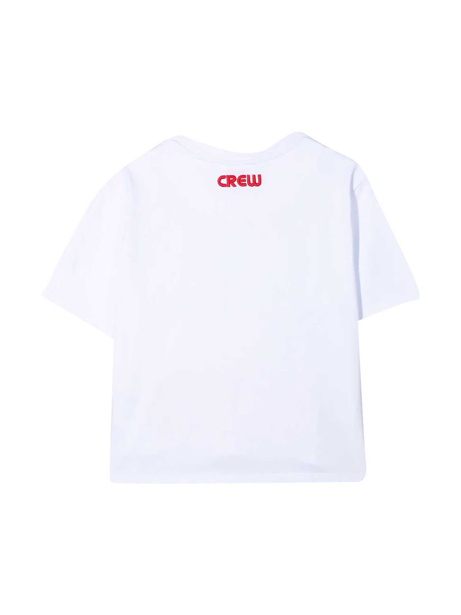 Shop Gcds Mini White T-shirt In Bianco