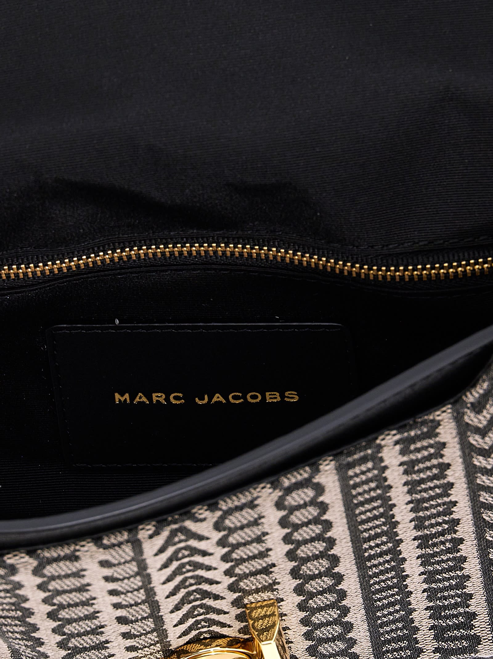 Shop Marc Jacobs The Monogram J Marc Shoulder Bag In Beige