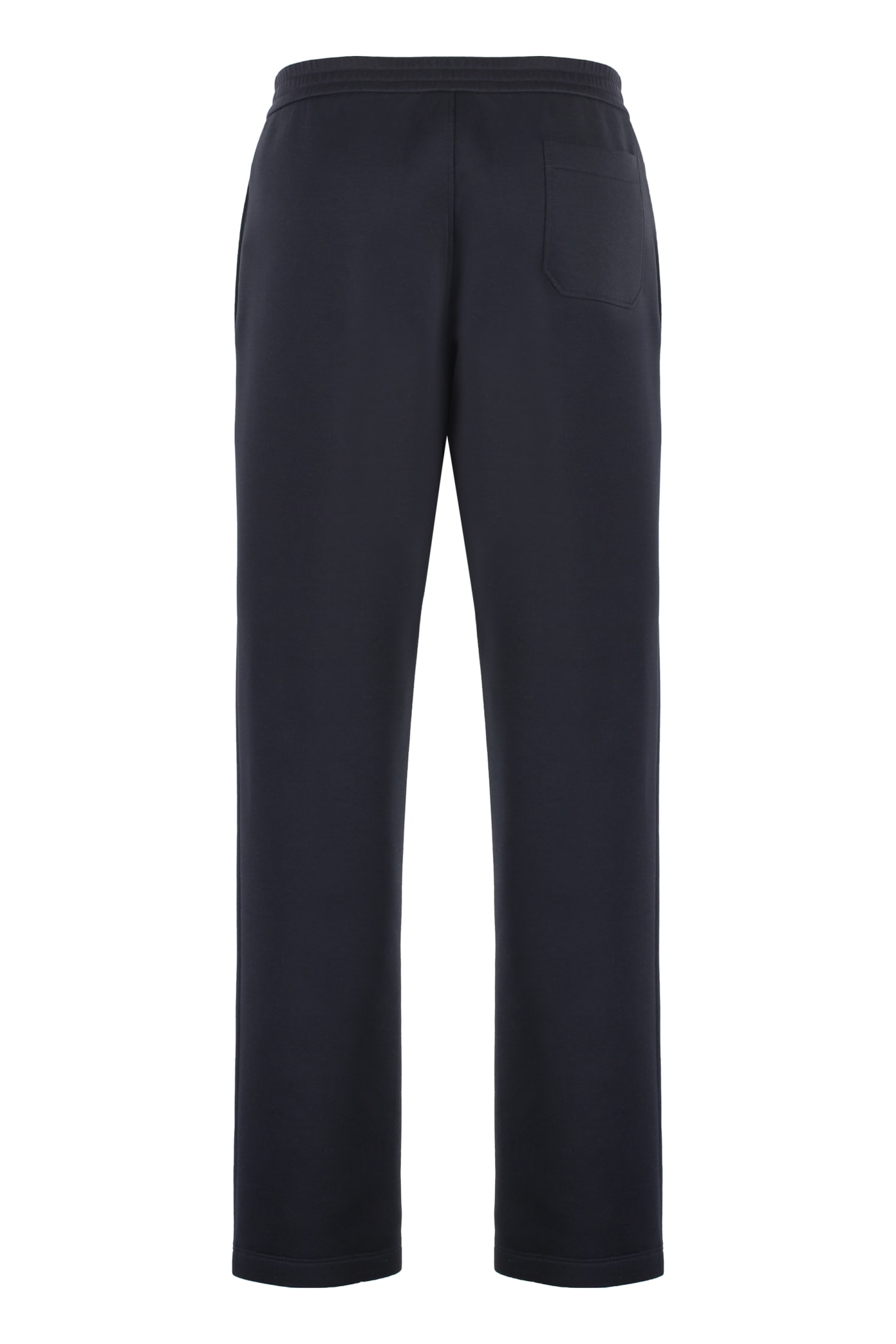 Shop Giorgio Armani Jersey Trousers In Blu